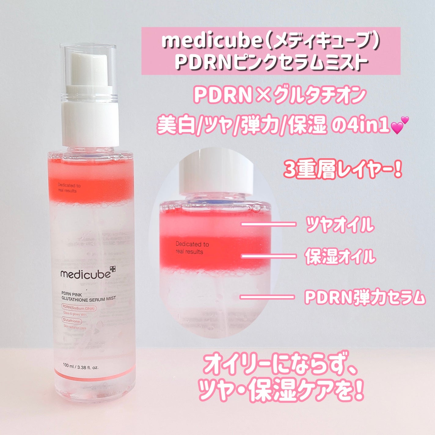 PDRNピンクセラムミスト/MEDICUBE/美容液を使ったクチコミ(2枚目)