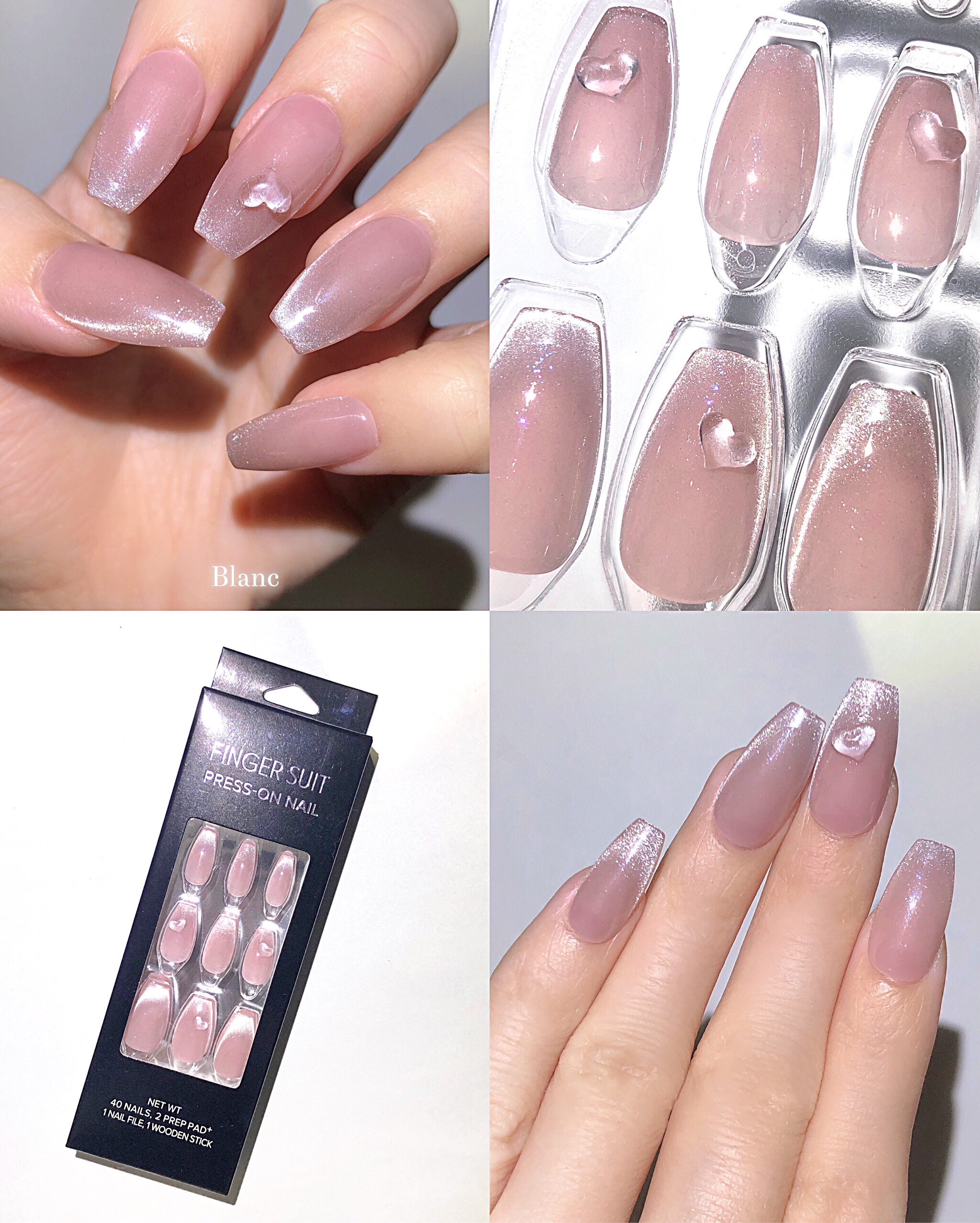 ネイルチップ(シールタイプ) Blanc/FINGER SUIT/ネイルチップ・パーツを使ったクチコミ（1枚目）