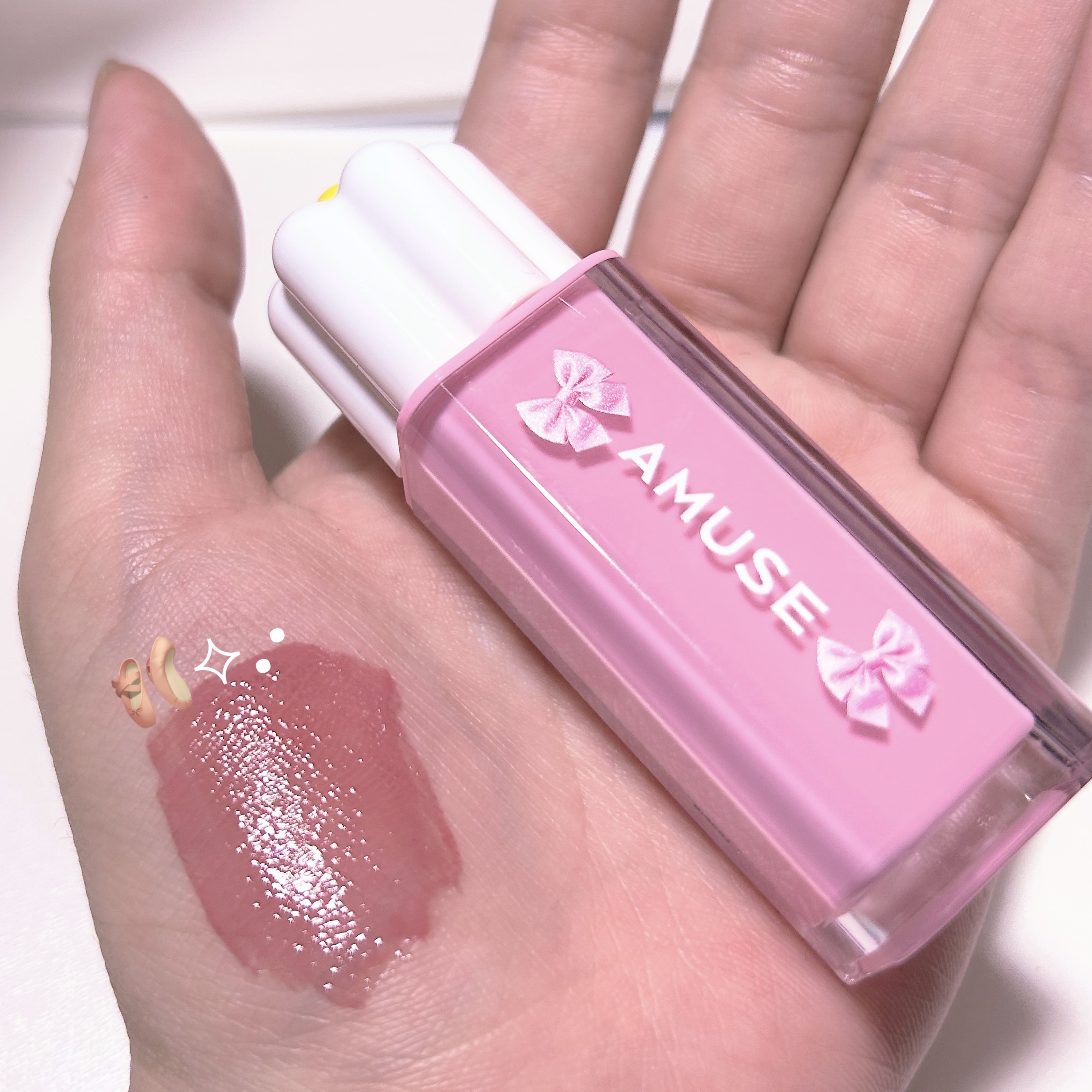 デューティント 東京ローズ（バレリーナ限定エディション）/AMUSE/リップティントを使ったクチコミ（1枚目）