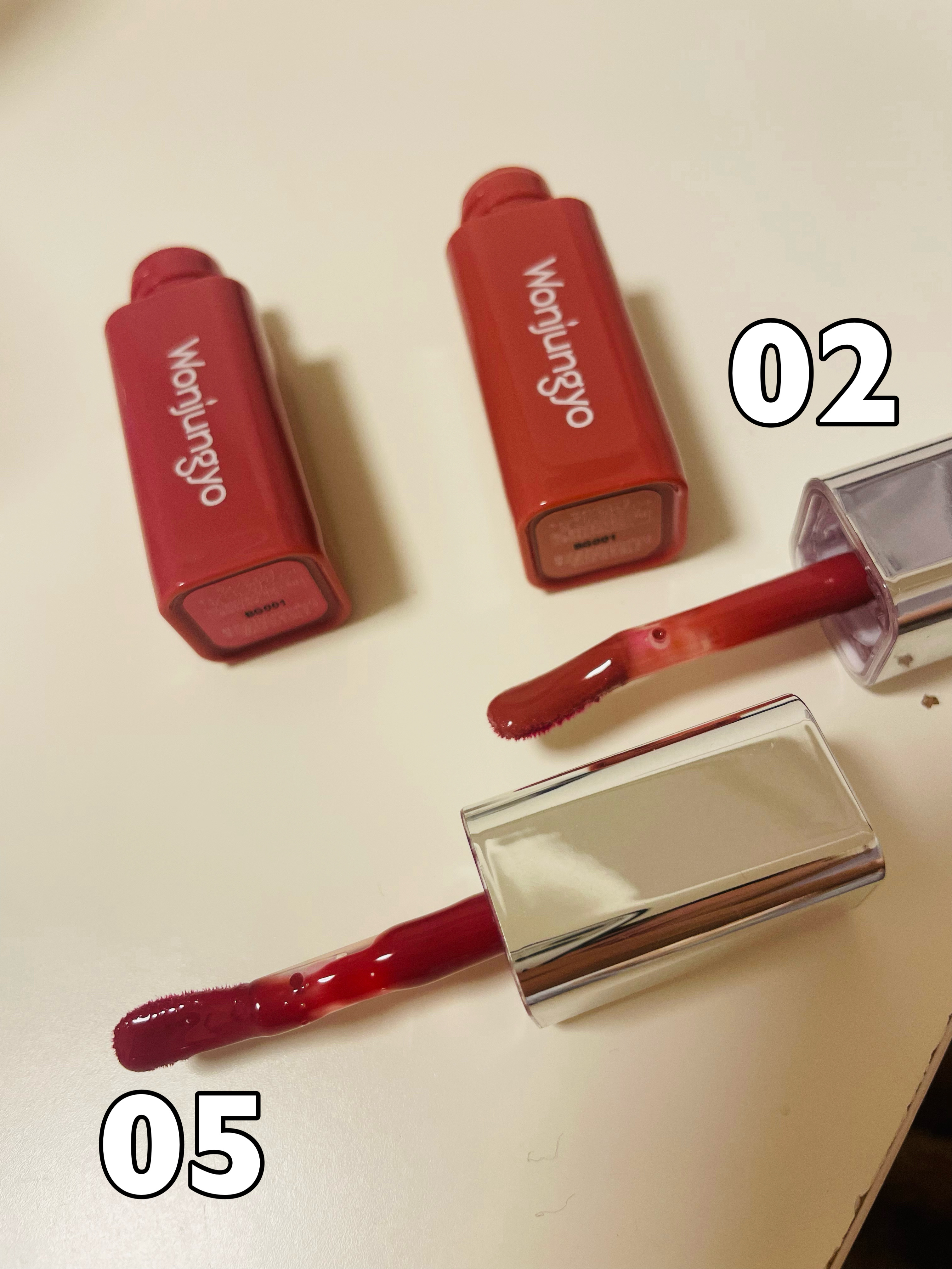 ウォンジョンヨ　キャンディーグロウティント 02 リッチキャラメル/Wonjungyo/リップティントを使ったクチコミ（2枚目）