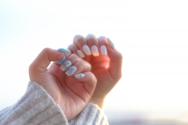 水色ネイル