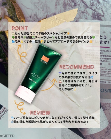 ティーツリーハーブピーリングパック/WellDerma/洗い流すパック・マスクを使ったクチコミ(2枚目)