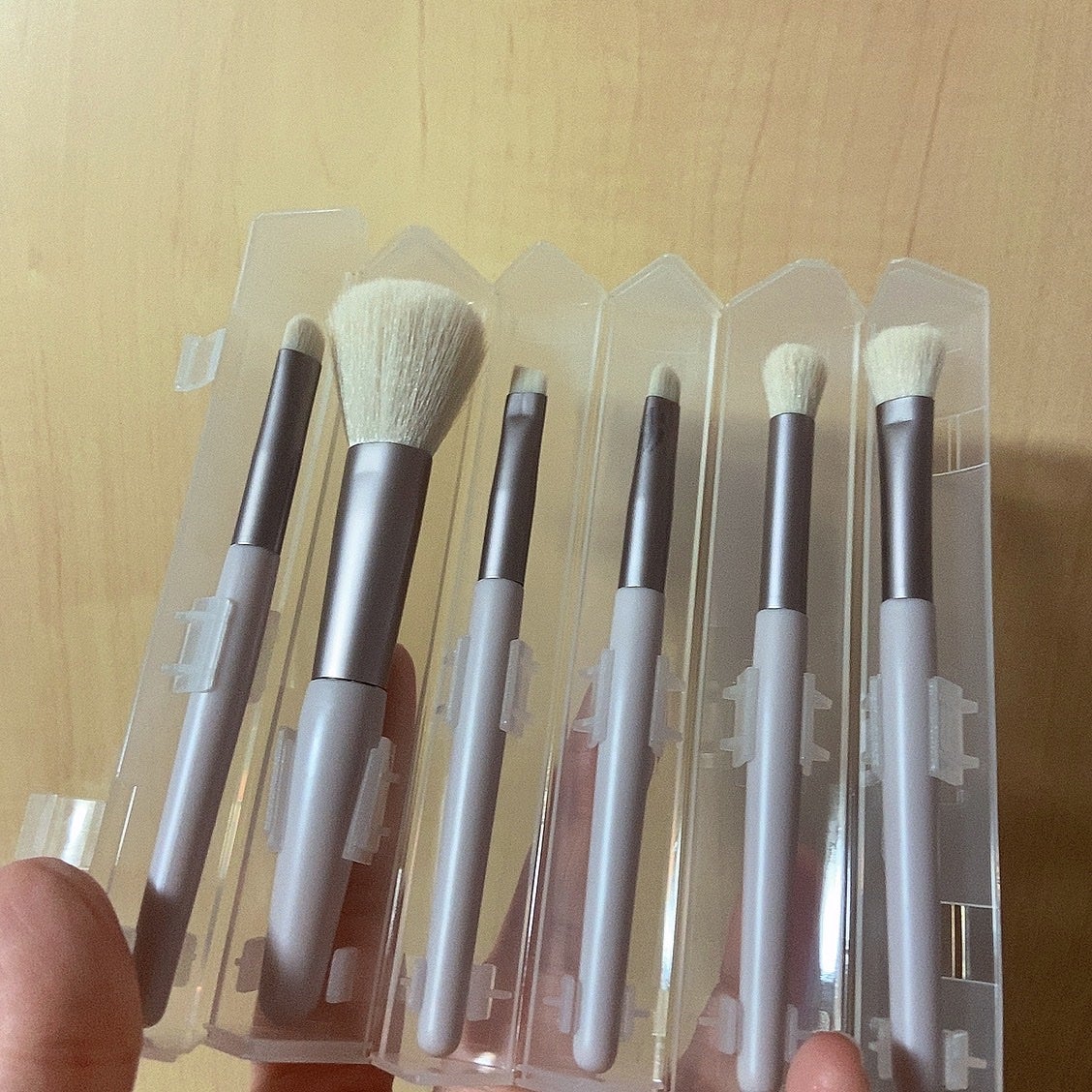 携帯用メイクブラシ(6本セット)/DAISO/その他を使ったクチコミ(5枚目)