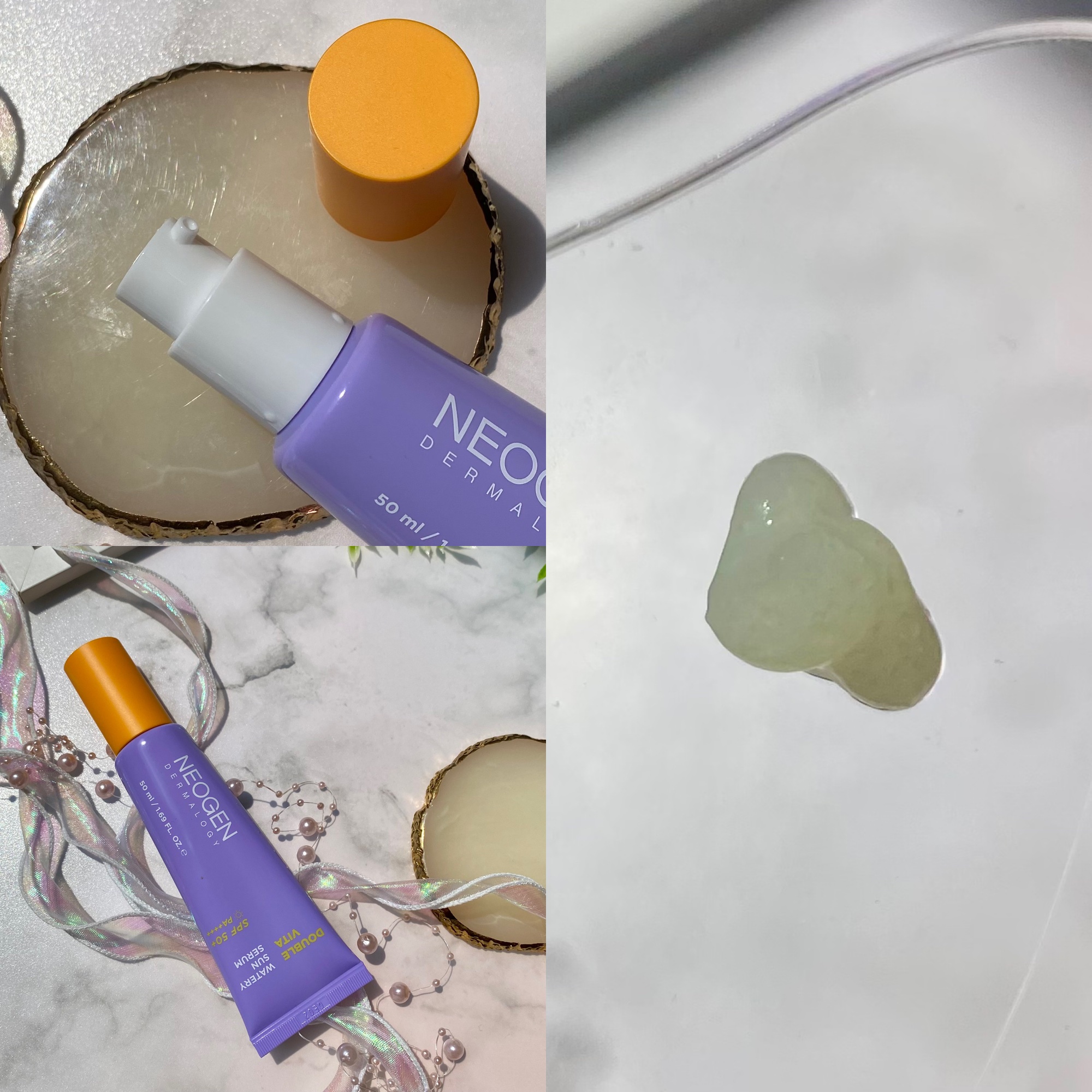 ダブルビダウォータリーサンセラム/NEOGEN/日焼け止めジェルを使ったクチコミ（3枚目）