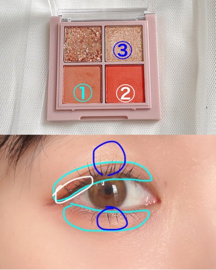 KM ドリームアイシャドウパレット/Kyumme/アイシャドウパレットを使ったクチコミ(7枚目)