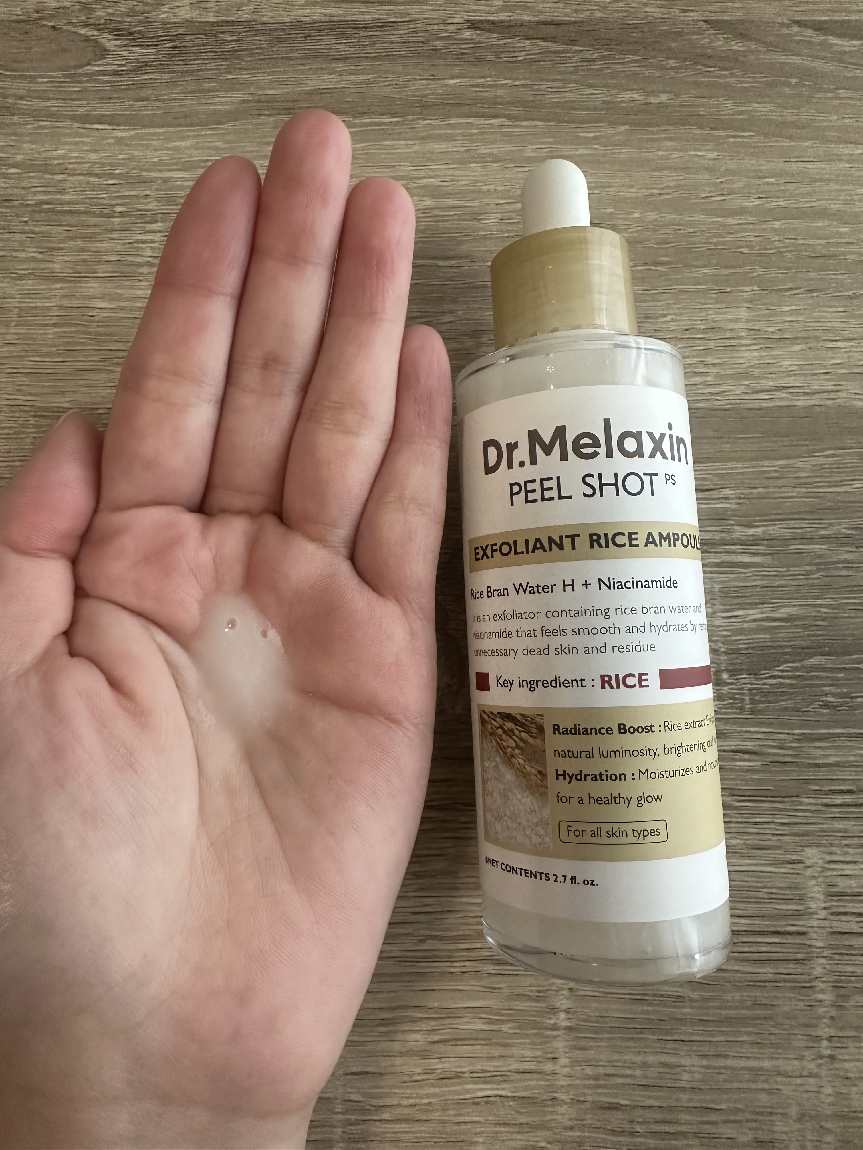 白米ピールショットゴマージュアンプル/Dr.Melaxin/美容液を使ったクチコミ（2枚目）