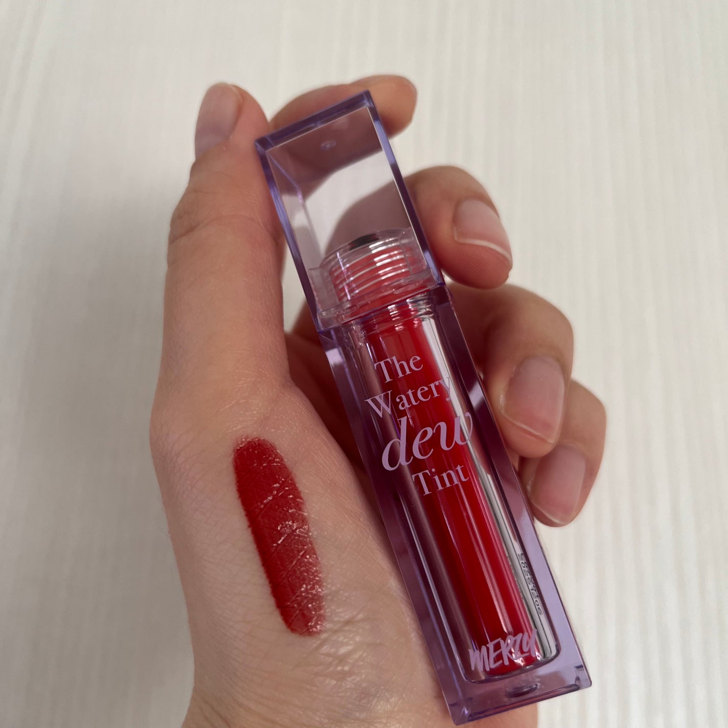 ザ ウォータリーデューティント/MERZY/リップティントを使ったクチコミ(1枚目)