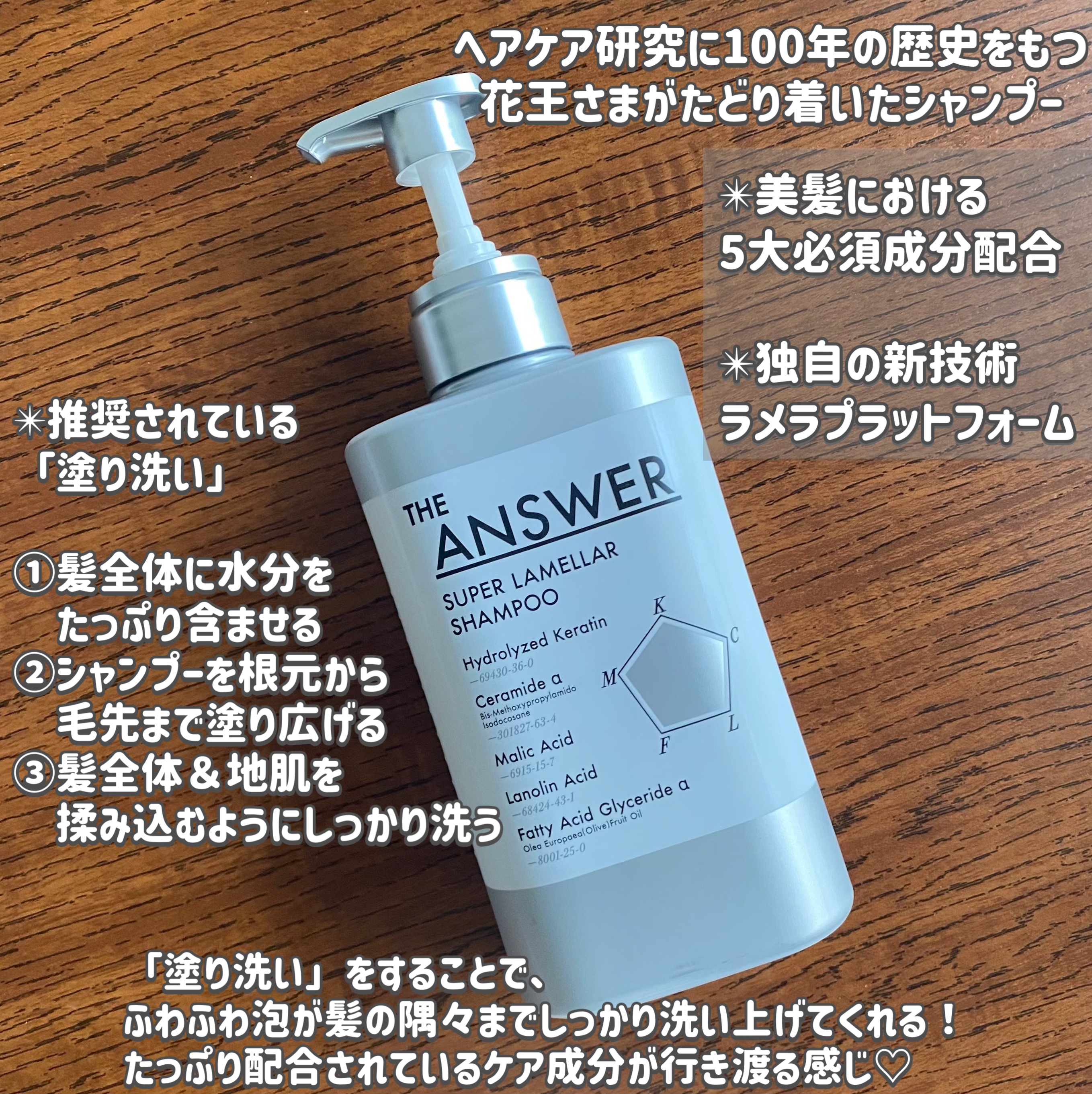 THE ANSWER スーパーラメラシャンプー/THE ANSWER/市販シャンプーを使ったクチコミ（2枚目）