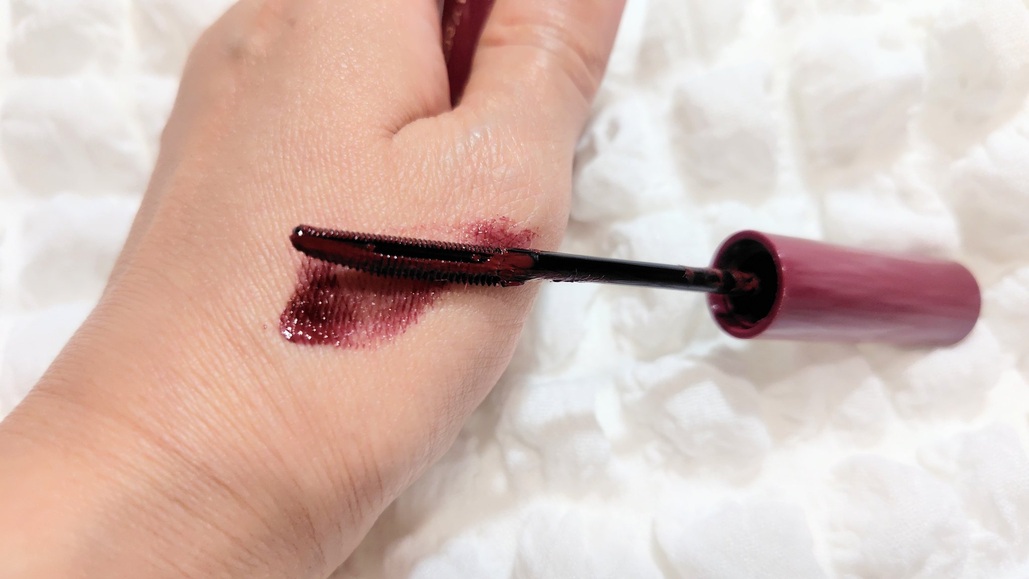 カールキープマジック ダークチェリー（限定色）/コーセーコスメニエンス/マスカラを使ったクチコミ（2枚目）