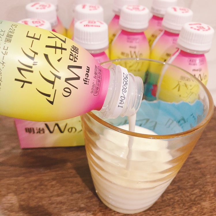 明治Ｗのスキンケアヨーグルト/明治/飲むヨーグルトを使ったクチコミ（3枚目）