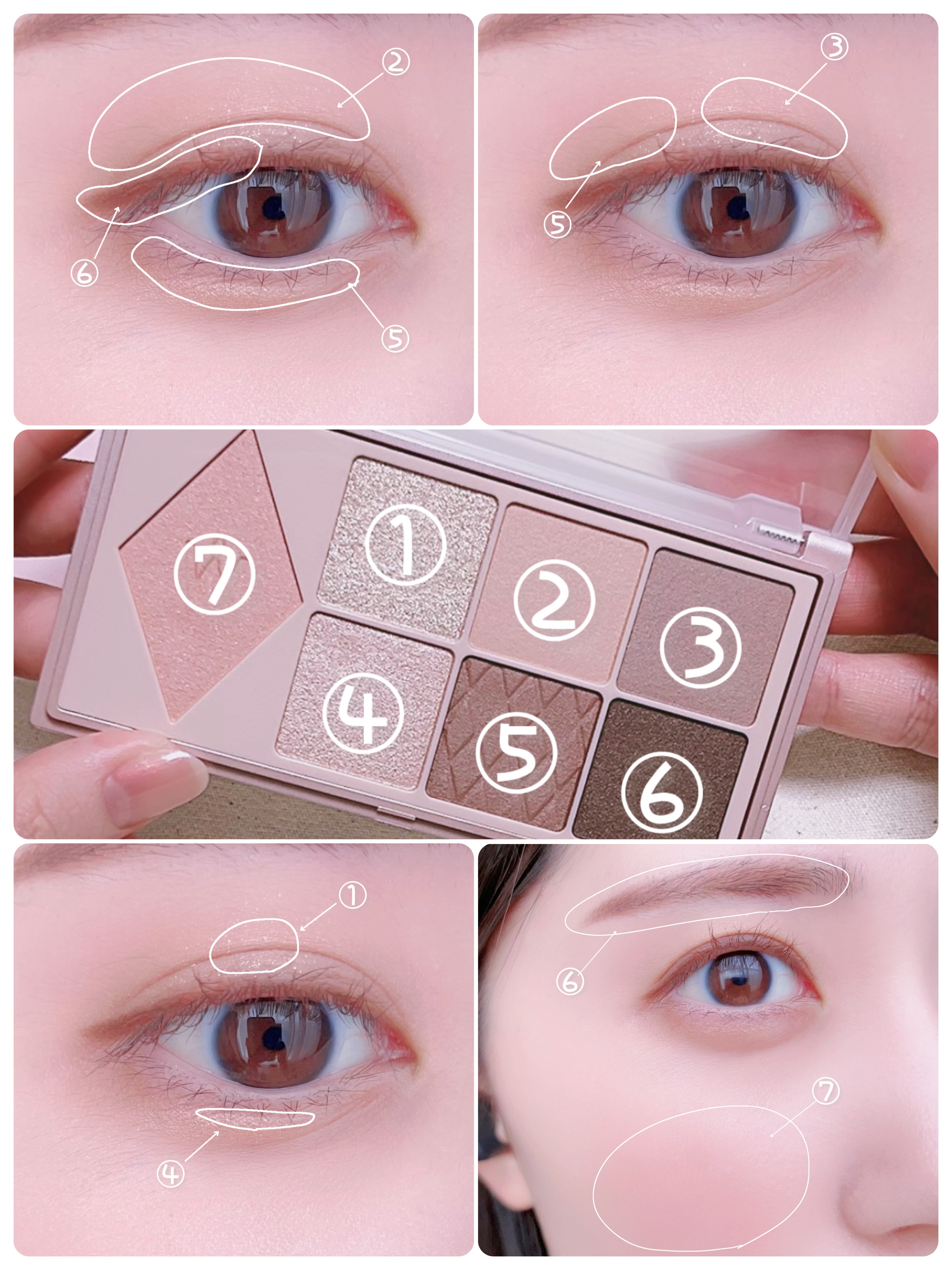 ウォンジョンヨ Ｗ デイリームードアップパレット /Wonjungyo/アイシャドウパレットを使ったクチコミ（3枚目）