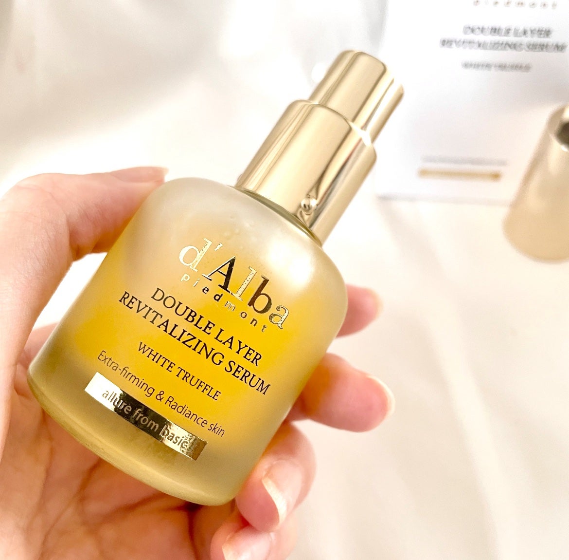 ホワイトトリュフダブルレイヤーリバイタライジングセラム/ダルバ/美容液を使ったクチコミ(6枚目)