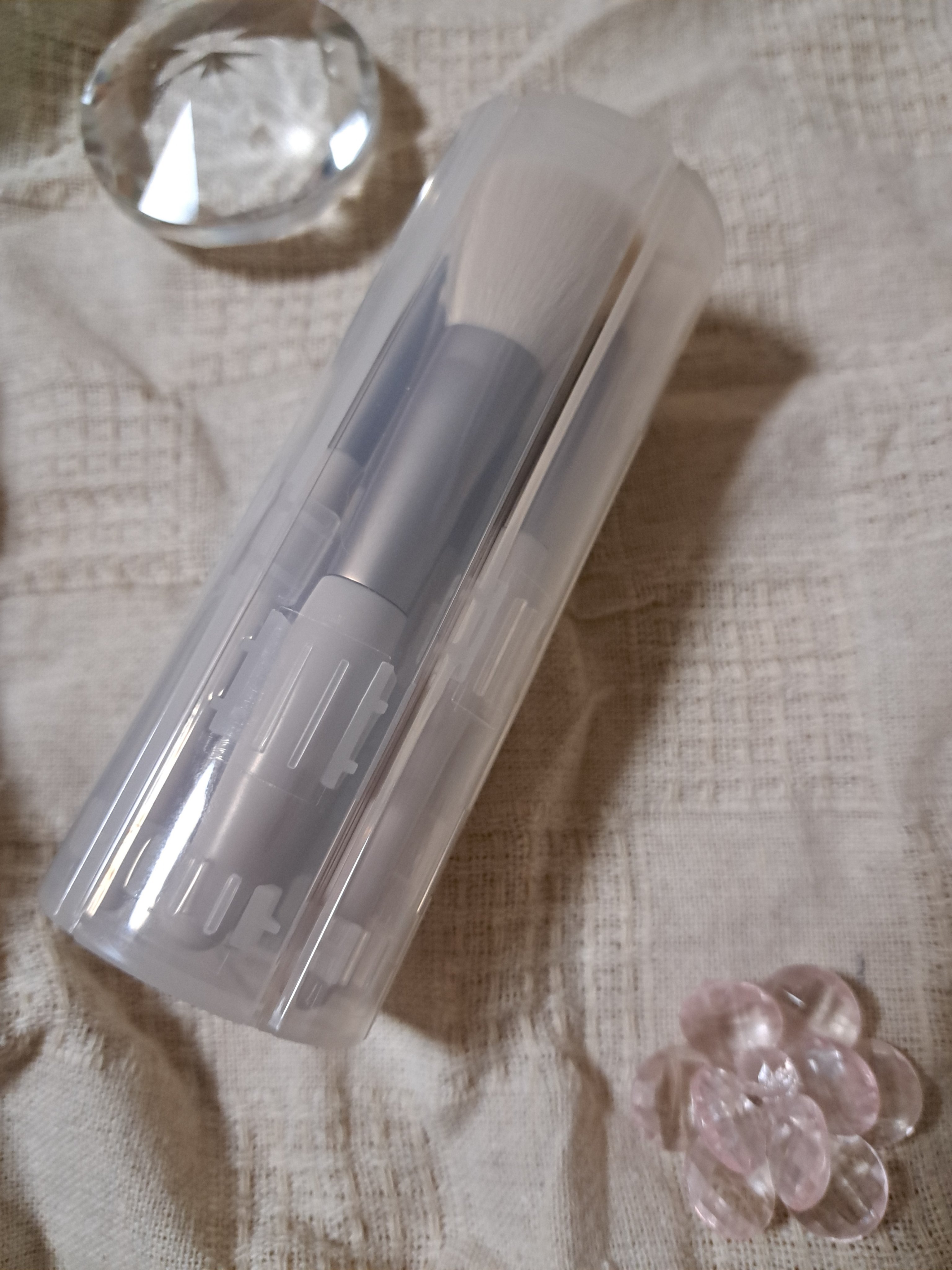 携帯用メイクブラシ/DAISO/メイクブラシを使ったクチコミ（2枚目）