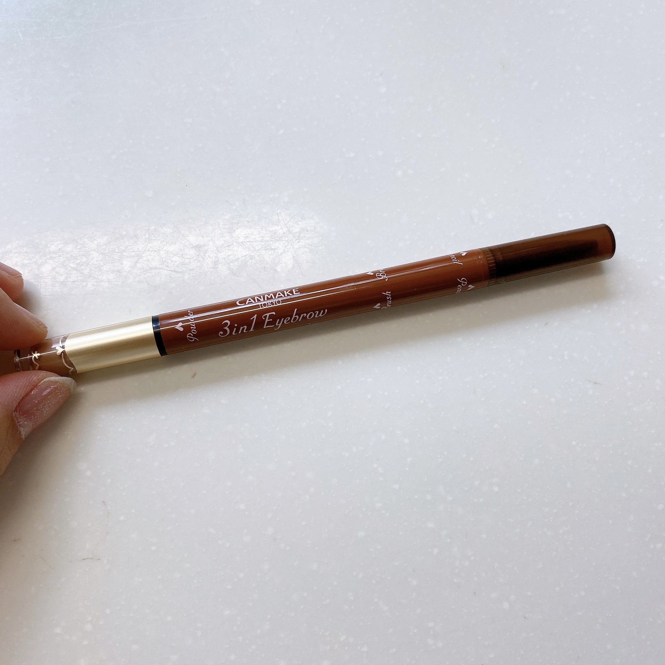 3in1アイブロウ 03 ウォームブラウン/キャンメイク/アイブロウペンシルを使ったクチコミ（2枚目）