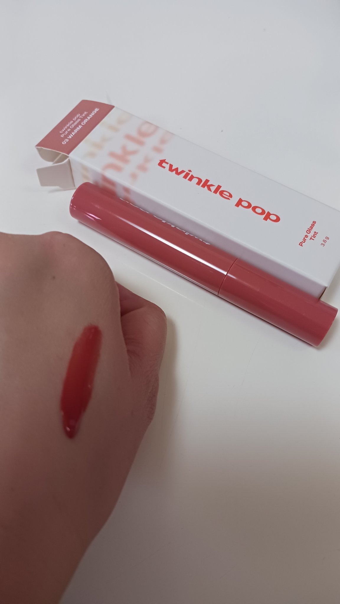 ピュアグラスティント 03 WARM ORANGE/TWINKLE POP/リップティントを使ったクチコミ（1枚目）