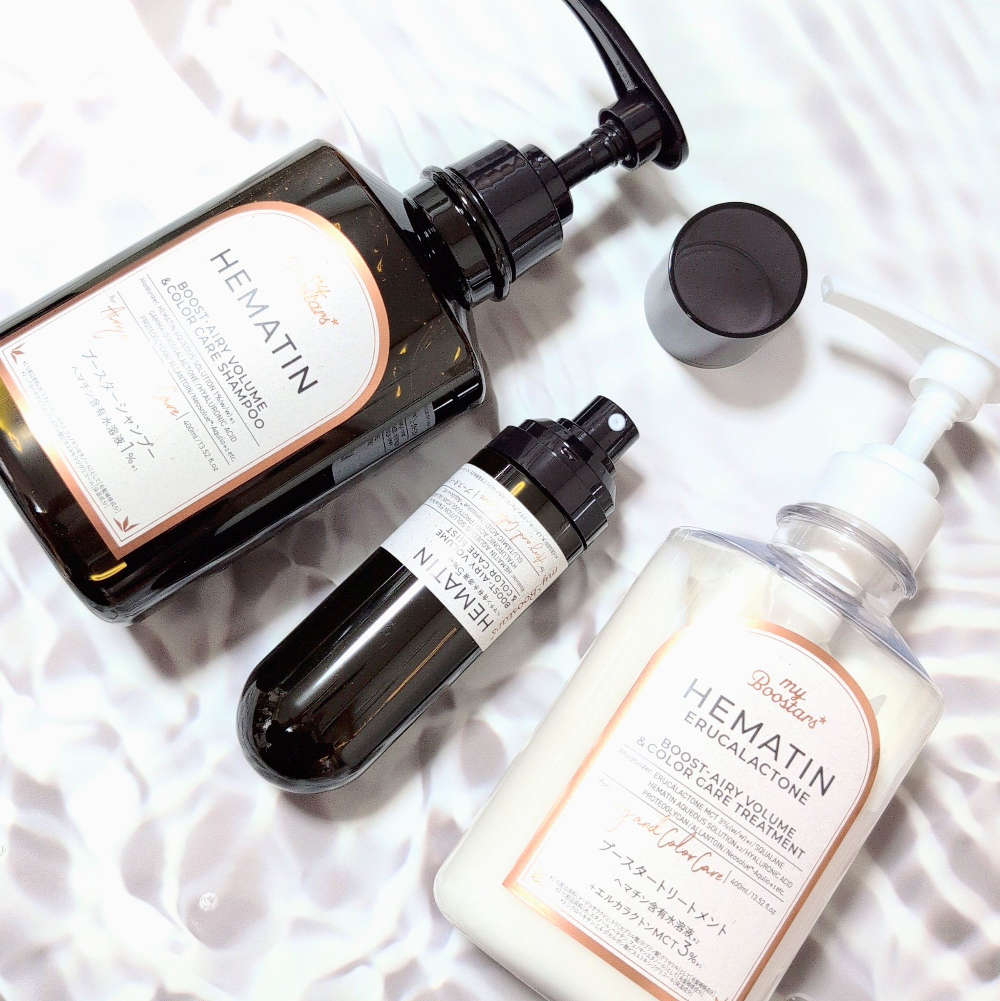 ヘマチン ブースター シャンプー /トリートメント ペアー＆ムスクの香り/マイブースターズ/市販シャンプーを使ったクチコミ（1枚目）