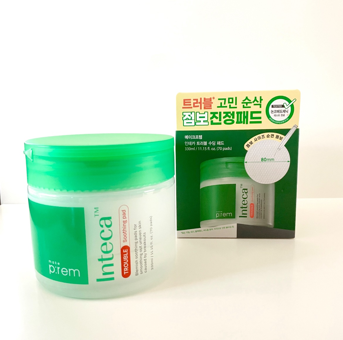 インテカトラブルスージングパッド/make prem/トナーパッドを使ったクチコミ（2枚目）