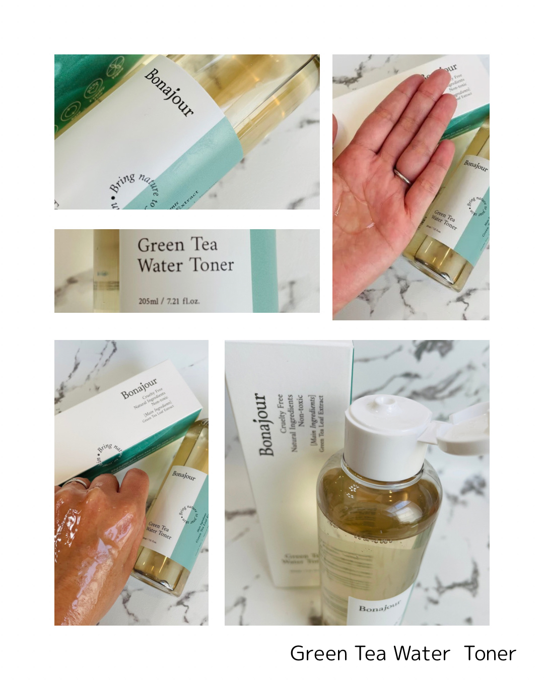 グリーンティーウォーターボムトナー/Bonajour/化粧水を使ったクチコミ（3枚目）