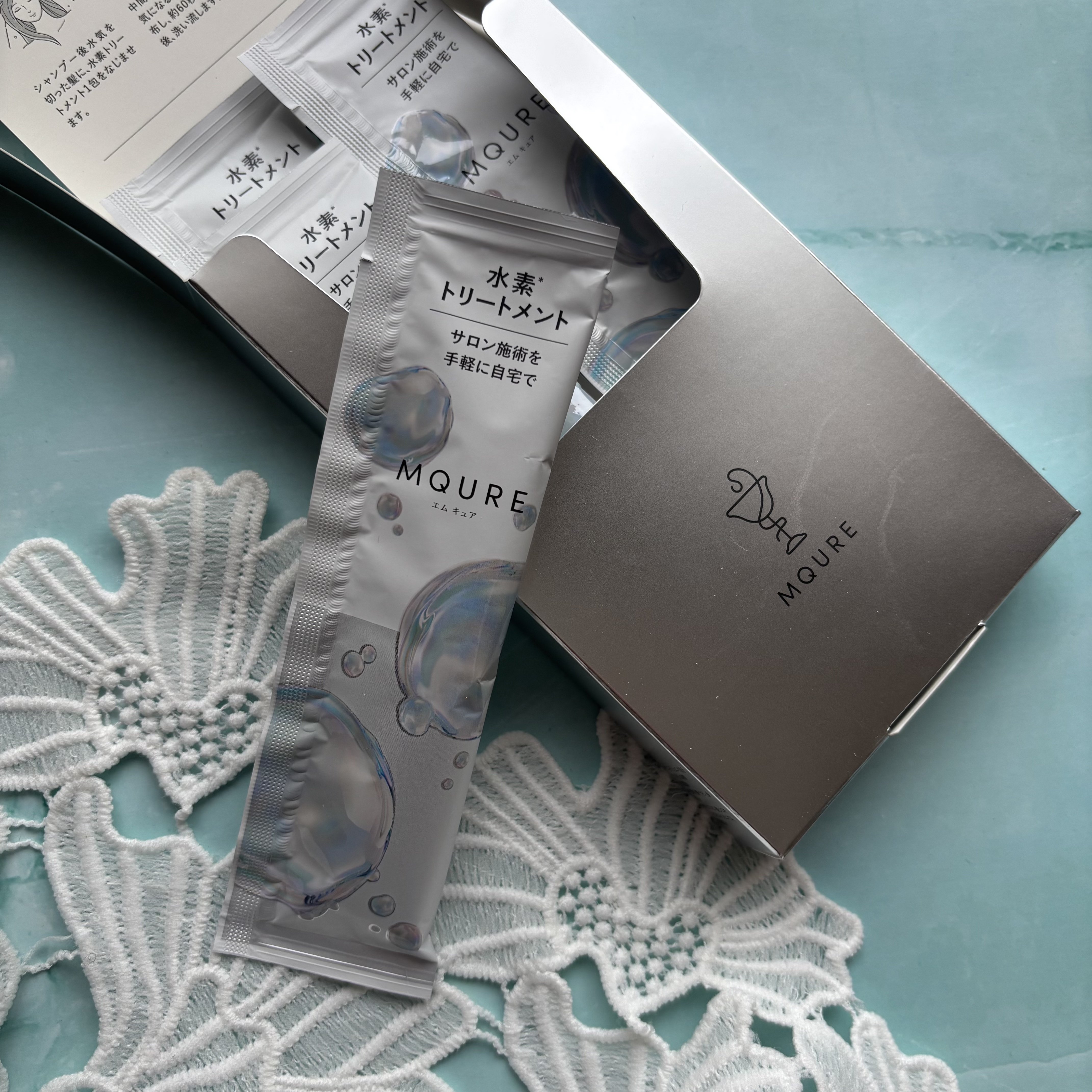 最近よく目にする水素トリートメント！
気になってました。
サロン級のケアを自宅でできる、ちょっとリッチなトリートメントですね♫

付けて1分♡
わたしはいつもトリートメント流す前に
溜めたお湯で乳化させるのですが
もうその時から手触りがいい