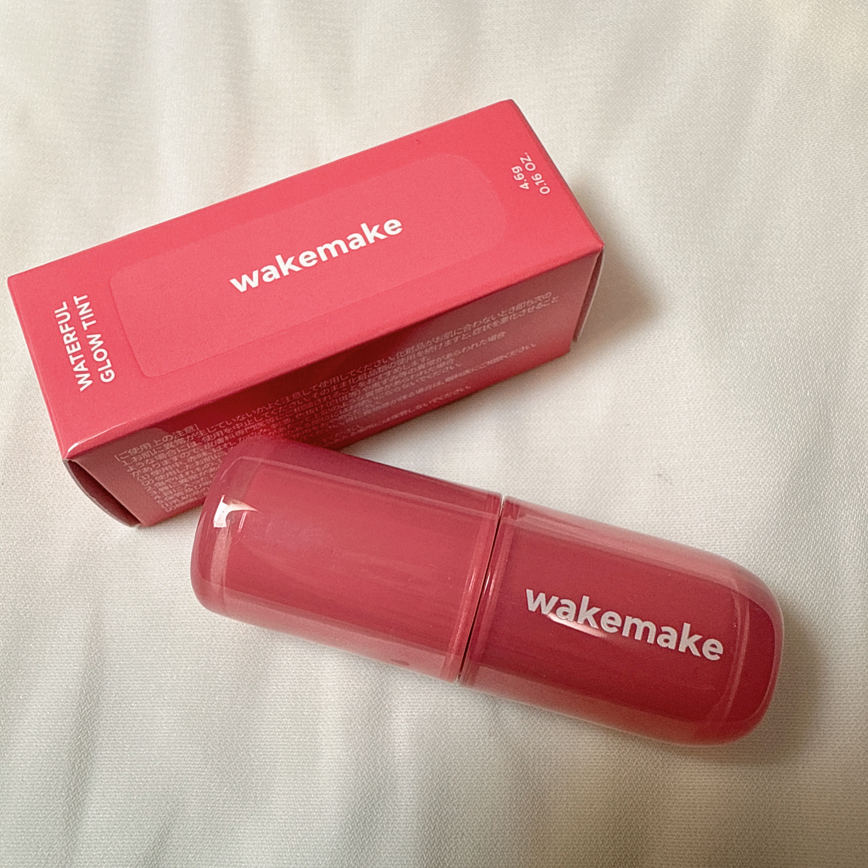 ウォータフルグロウティント/wakemake/リップティントを使ったクチコミ（1枚目）