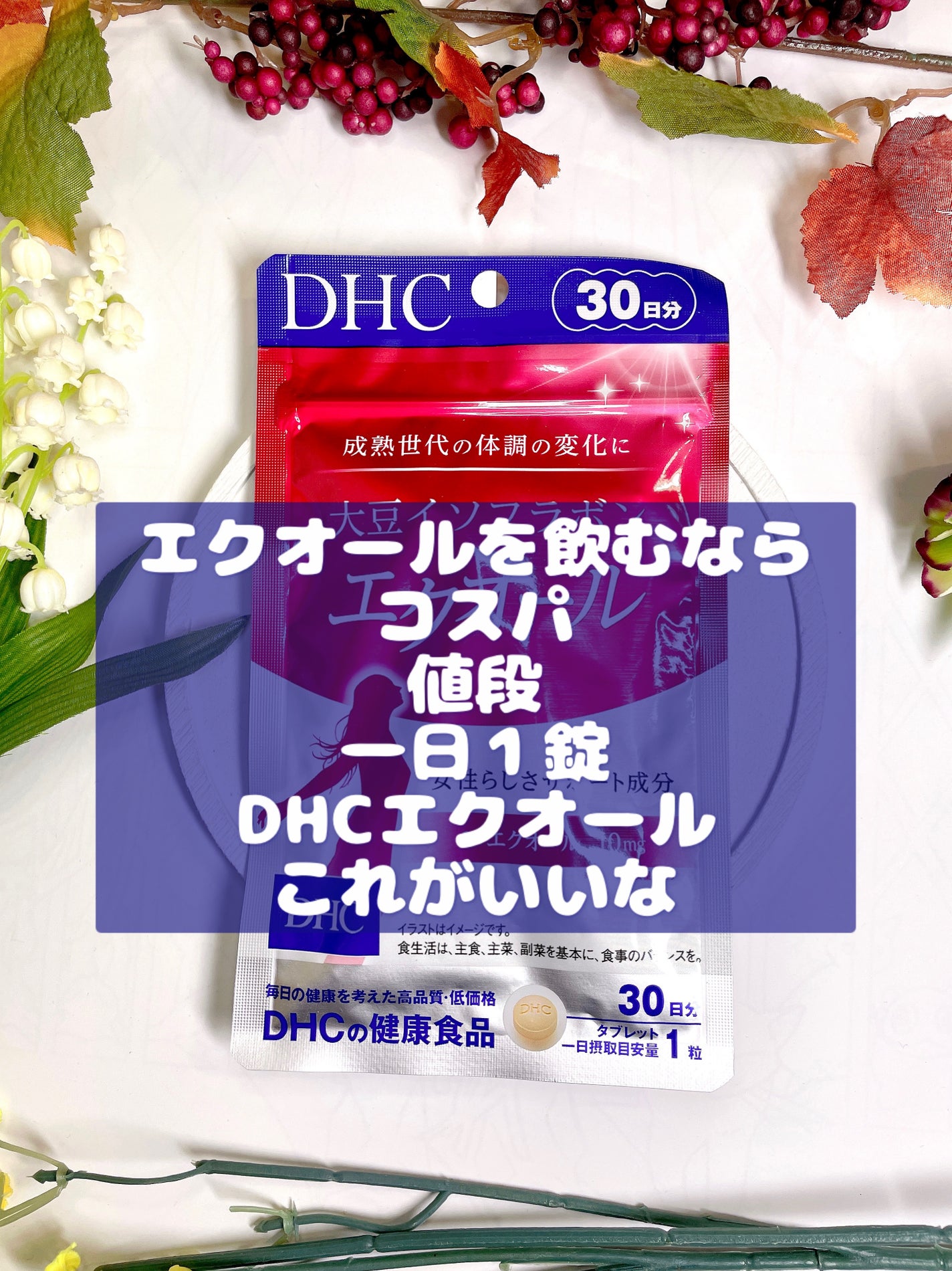 DHC 大豆イソフラボン エクオール/DHC/健康サプリメントを使ったクチコミ(4枚目)