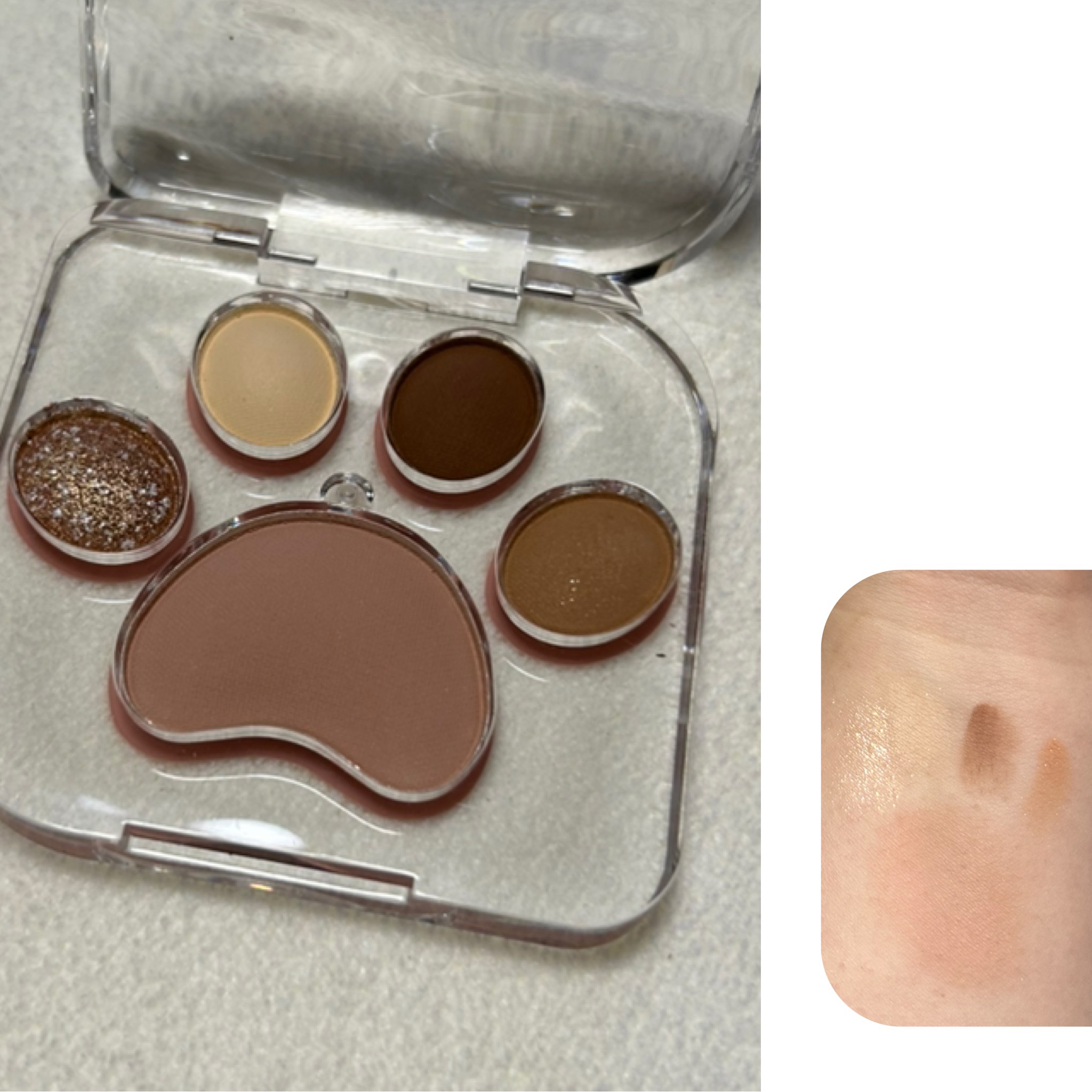 Cat Paw Eye Shadow Plate/kakashow/アイシャドウパレットを使ったクチコミ（2枚目）