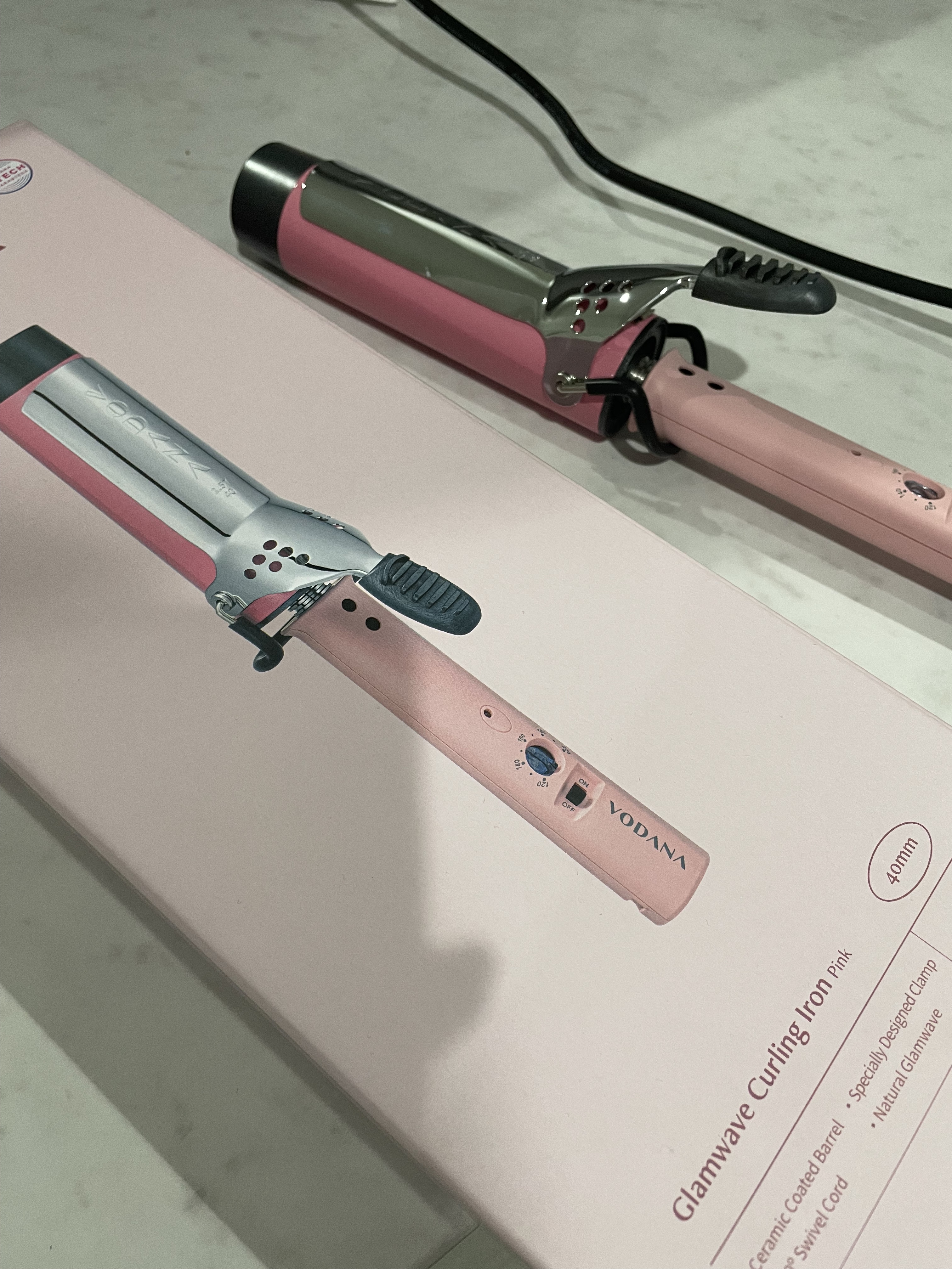 グラムウェーブ カーリングアイロン 36mm/40mm ピンク 40mm/VODANA (ボダナ)/カールアイロンを使ったクチコミ（1枚目）