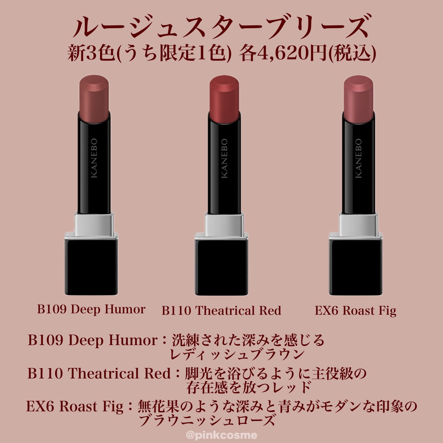 ルージュスターヴァイブラント/KANEBO/口紅を使ったクチコミ(4枚目)