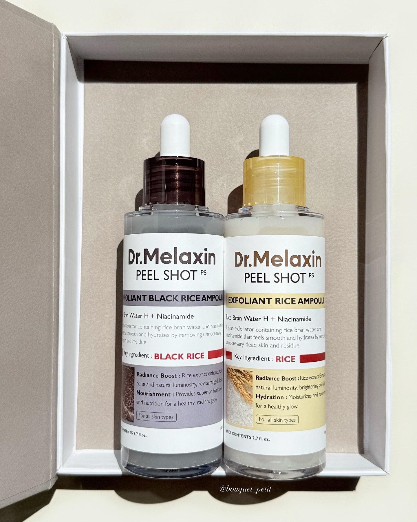 白米ピールショットゴマージュアンプル/Dr.Melaxin/美容液を使ったクチコミ（2枚目）