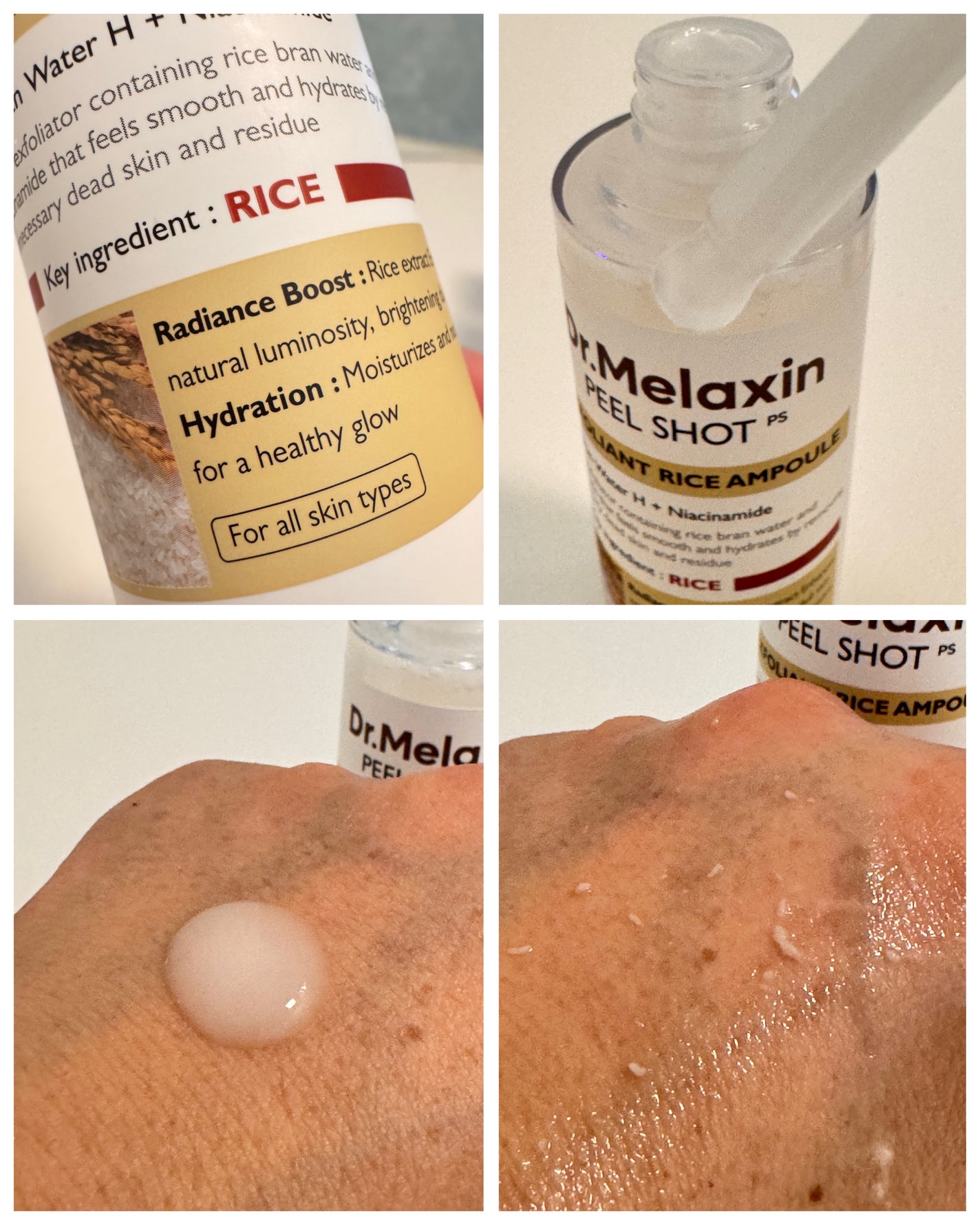 白米ピールショットゴマージュアンプル/Dr.Melaxin/美容液を使ったクチコミ(3枚目)