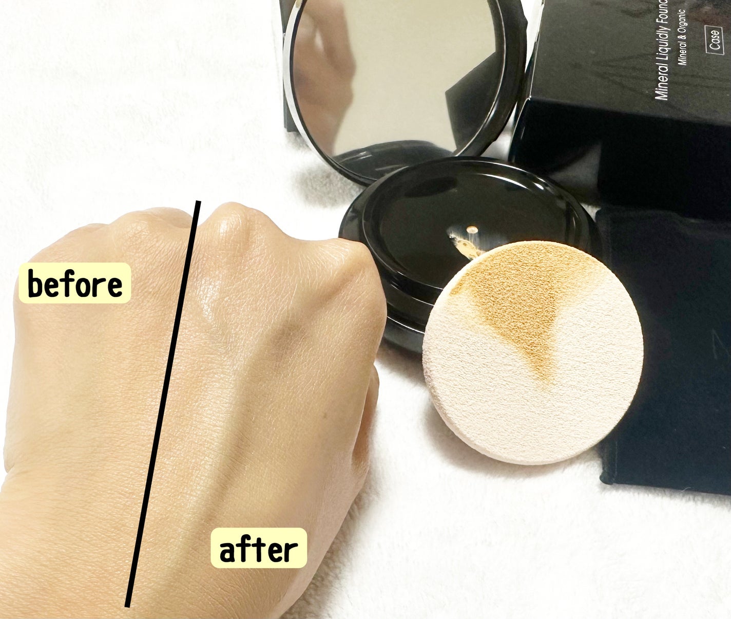 ミネラルリキッドリー ファンデーション SPF22 PA++/MiMC/リキッドファンデーションを使ったクチコミ(2枚目)