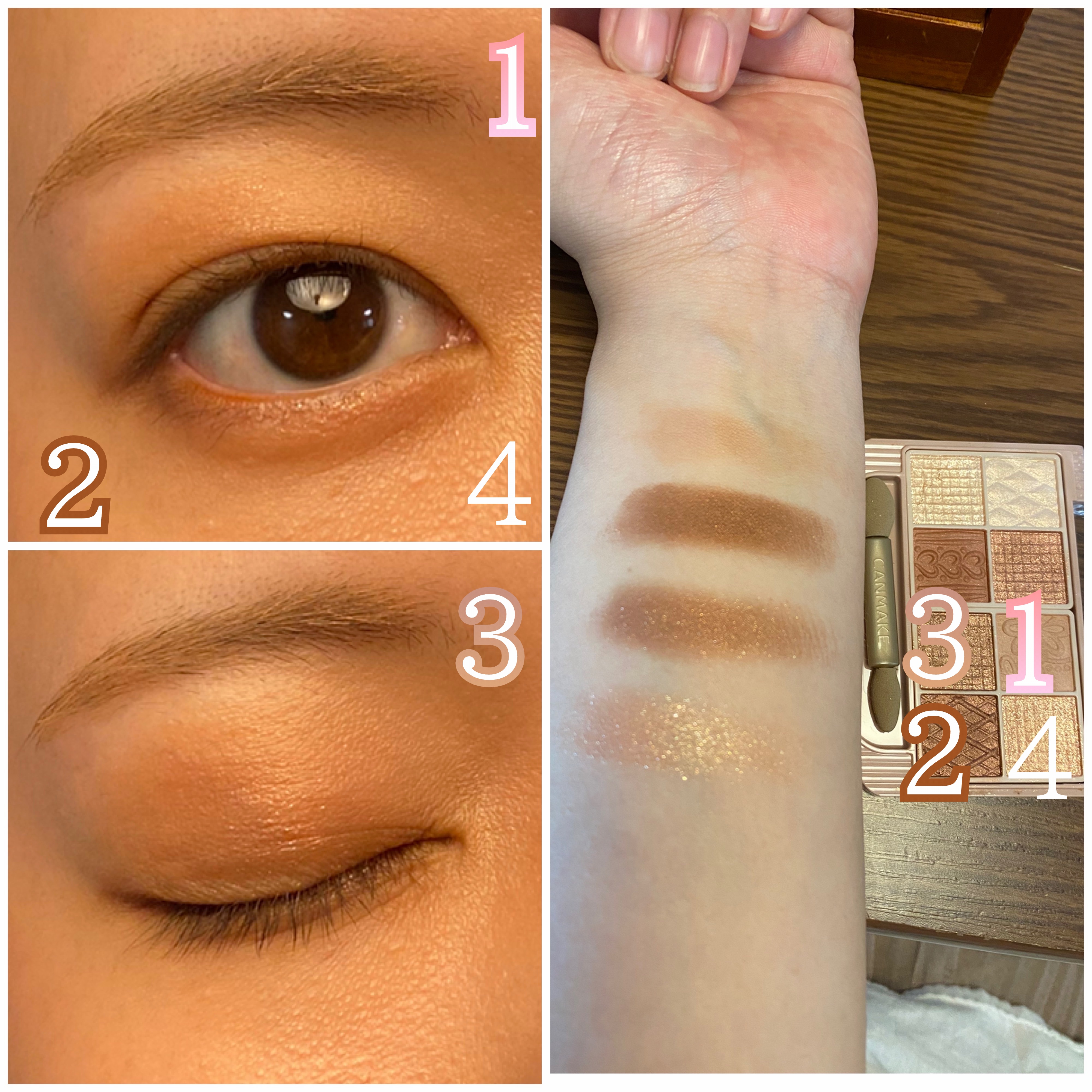 プティパレットアイズ/キャンメイク/パウダーアイシャドウを使ったクチコミ（2枚目）