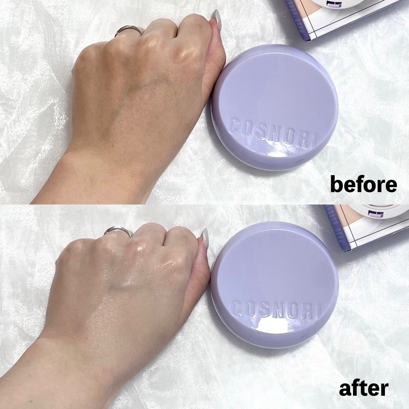 パンテノールバリアクッション/COSNORI/クッションファンデーションを使ったクチコミ(5枚目)