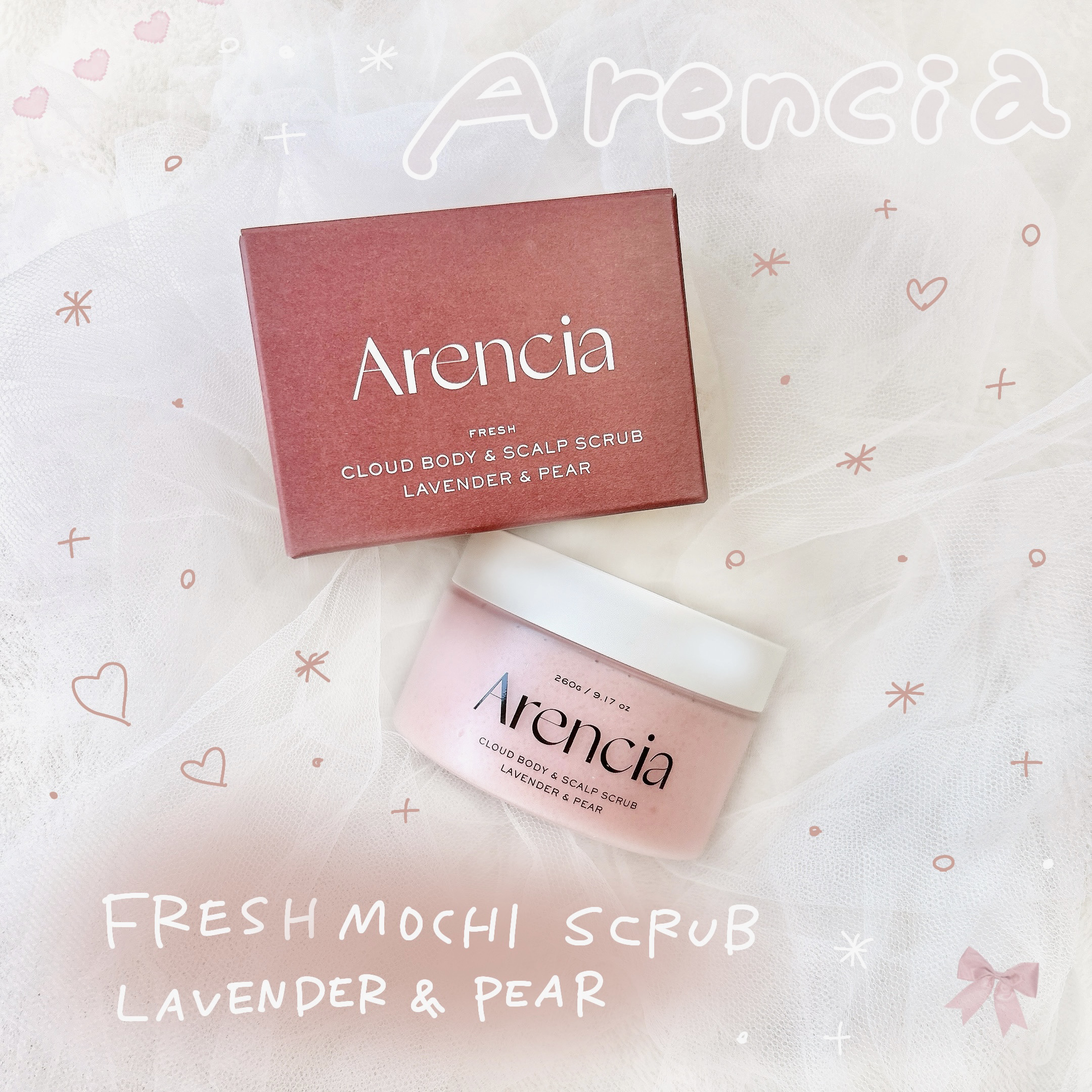 フレッシュクラウドスクラブ ラベンダー&ペア/アレンシア/ボディスクラブを使ったクチコミ（1枚目）