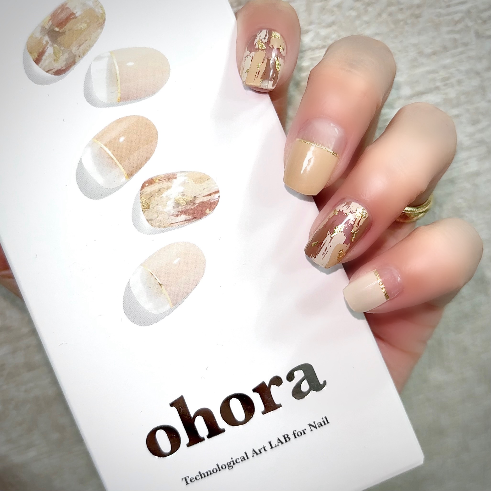 セミキュアジェルネイル（ハンド）/ohora/ネイルシールを使ったクチコミ（2枚目）