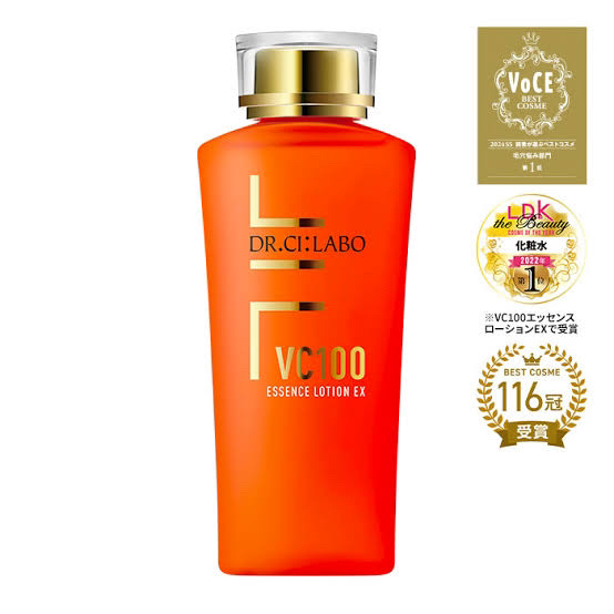 【商品】
ドクターシーラボⓇVC100 エッセンスローション EX 150ml ¥5,390

【商品の特徴】 公式文引用 
マイクロ高浸透ビタミンCで
まるで光を放つような
透明感のある肌へ

【肌質】
乾燥肌

【テクスチャ】
すこしト