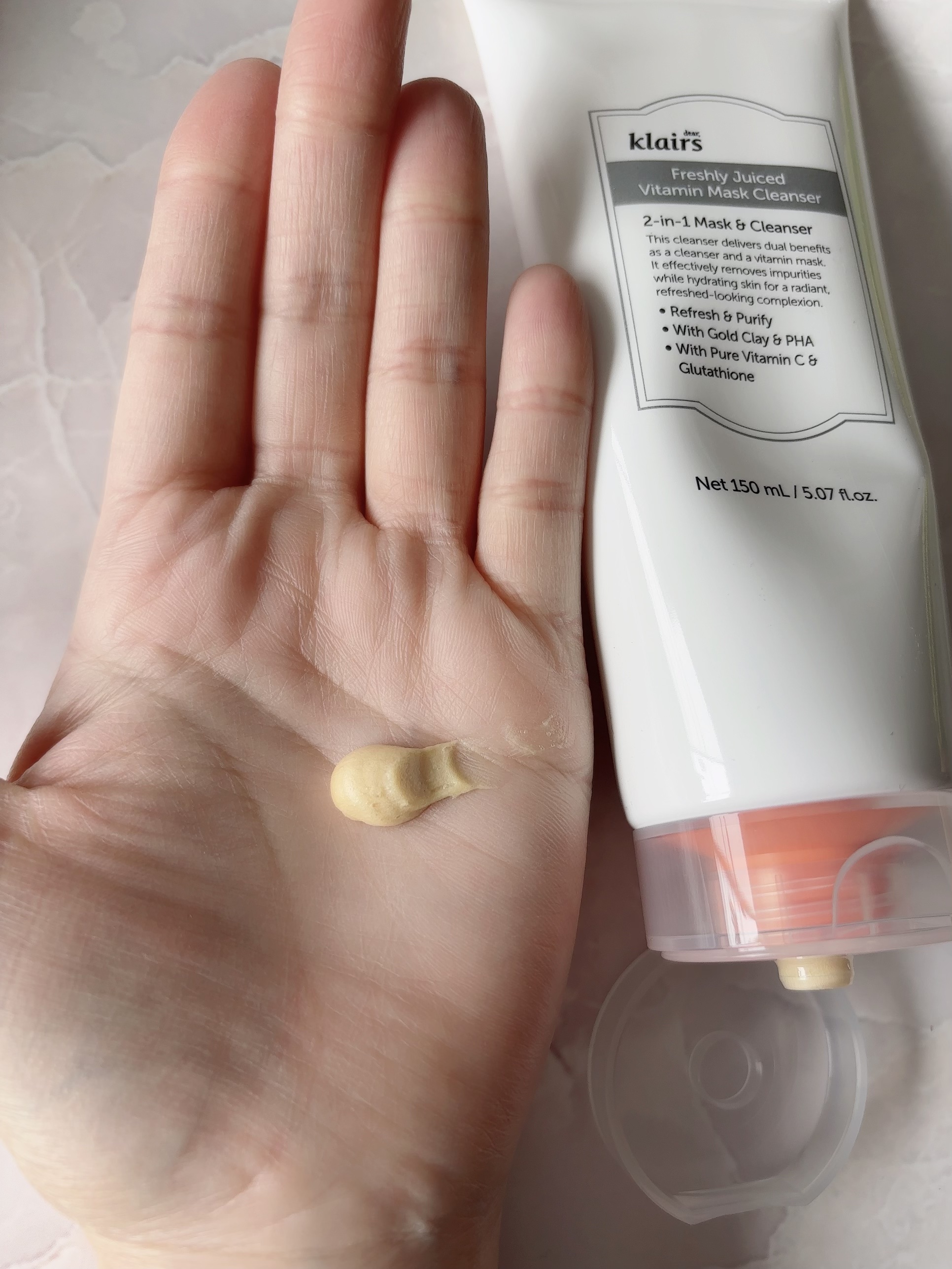 ヒアルビタグルパッククレンザー/Klairs/洗顔フォームを使ったクチコミ（2枚目）