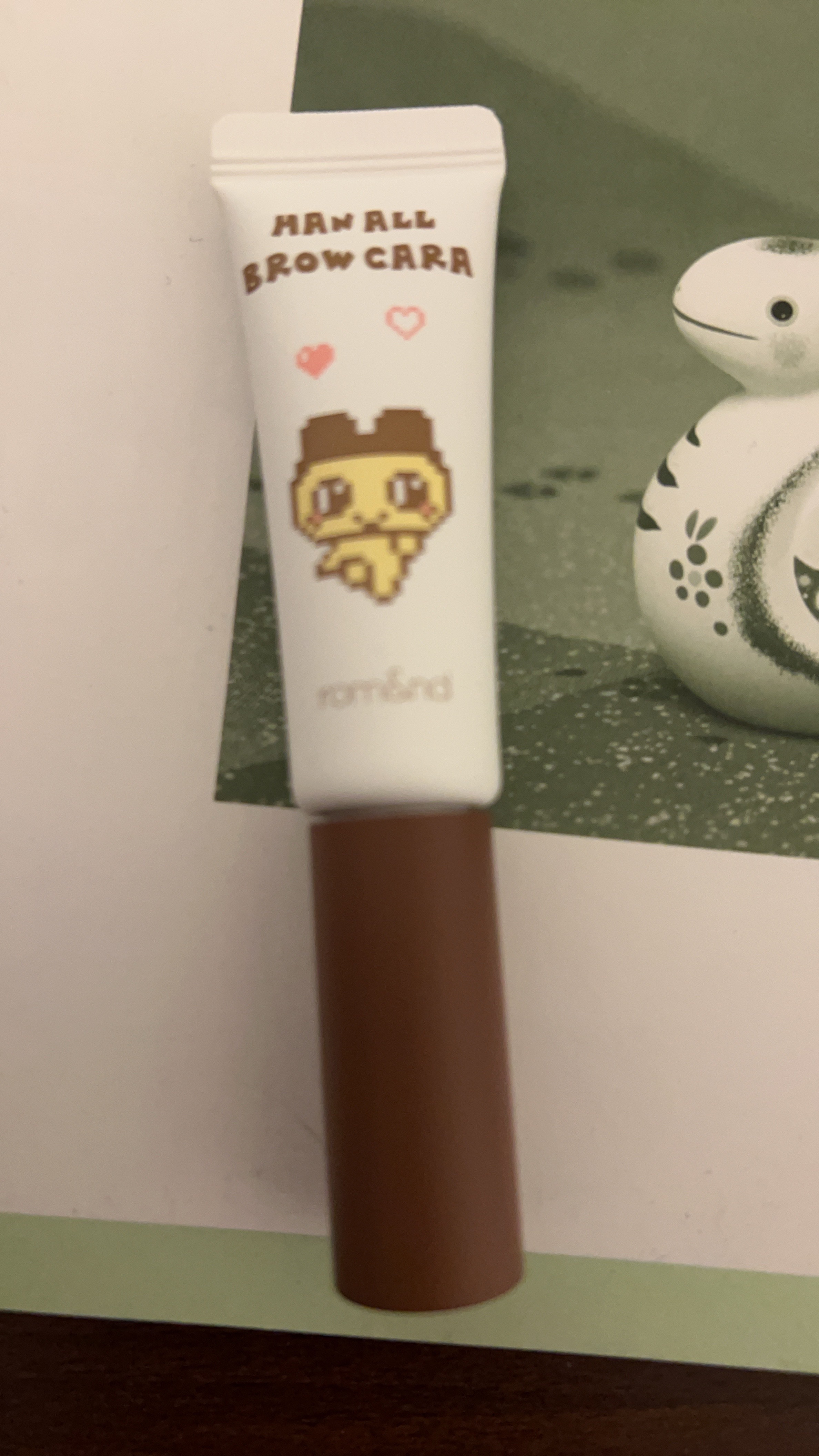 ハンオールブロウカラ 02 マイルドウッディ（INAPSQUAREコラボ）/rom&nd/眉マスカラを使ったクチコミ（1枚目）