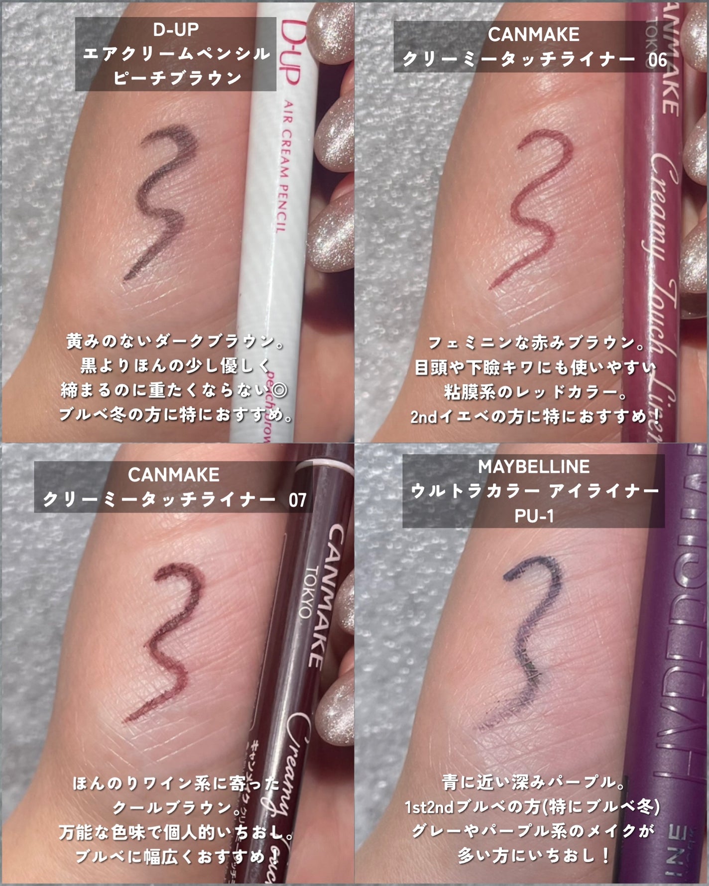 クリーミータッチライナー/キャンメイク/ジェルアイライナーを使ったクチコミ(3枚目)