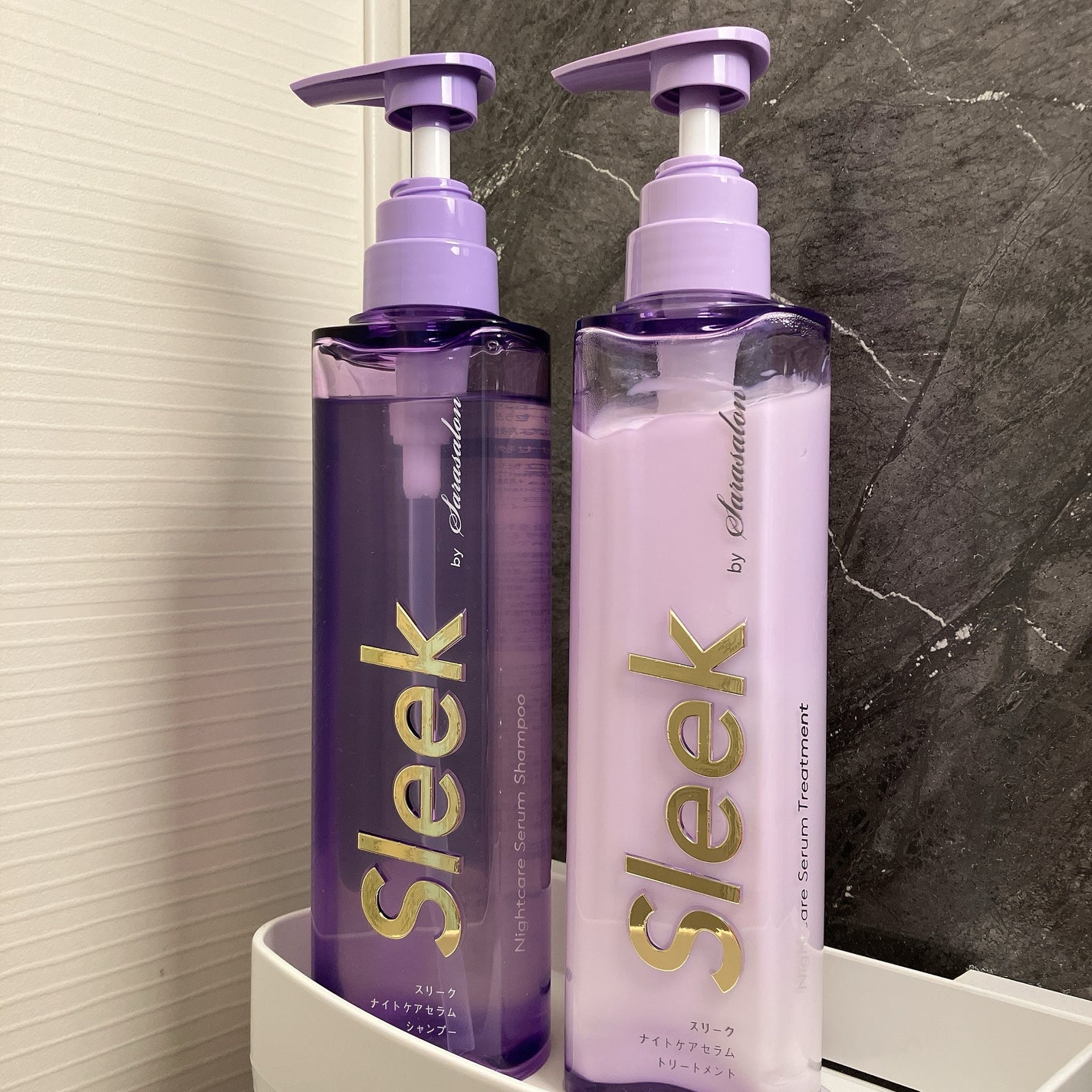 スリークバイサラサロン ナイトケアセラム シャンプー/トリートメント/スリーク by サラサロン/市販シャンプーを使ったクチコミ(1枚目)