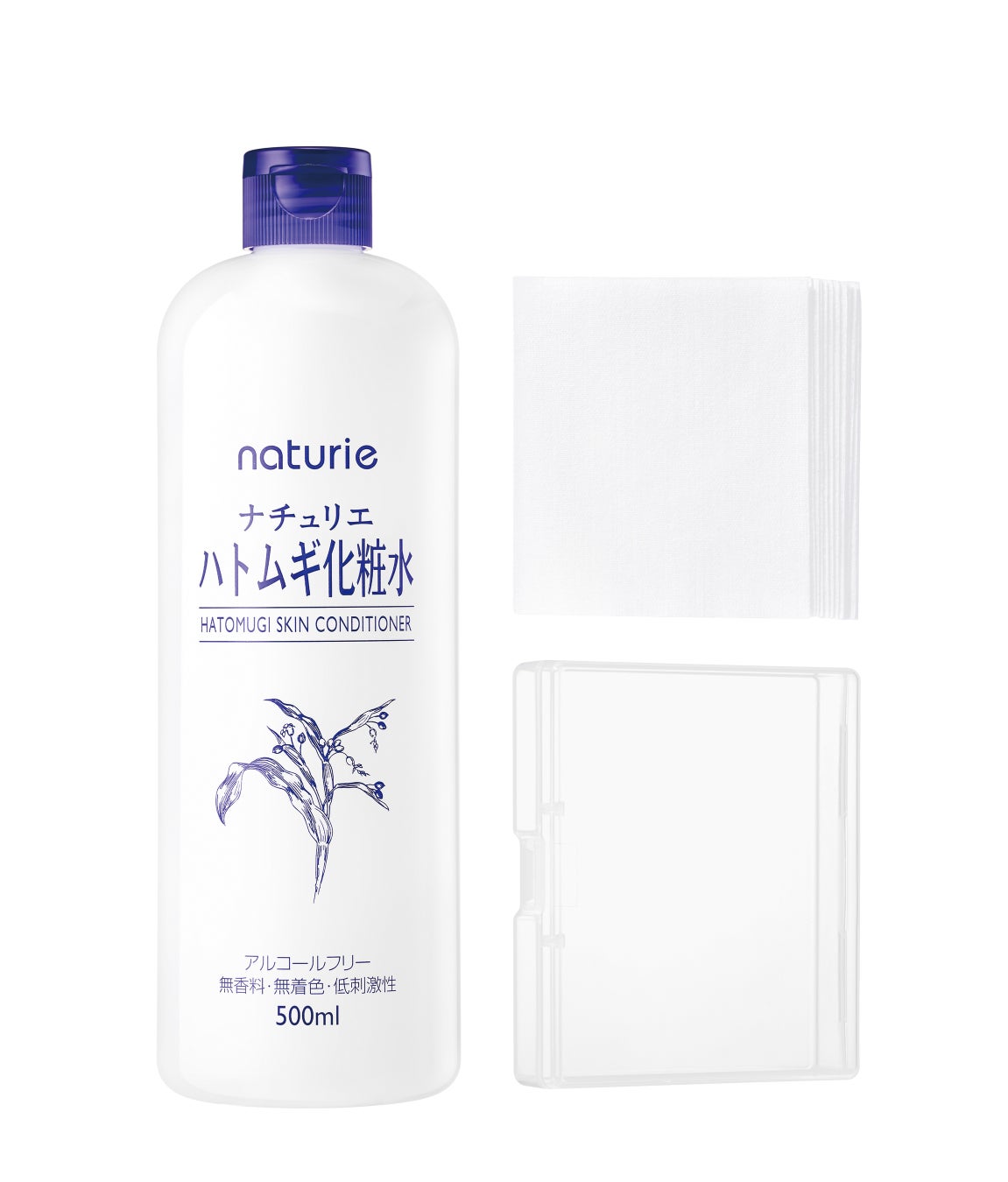 ナチュリエ ナチュリエ ハトムギ化粧水 限定スクエアシート＆ケースつき
