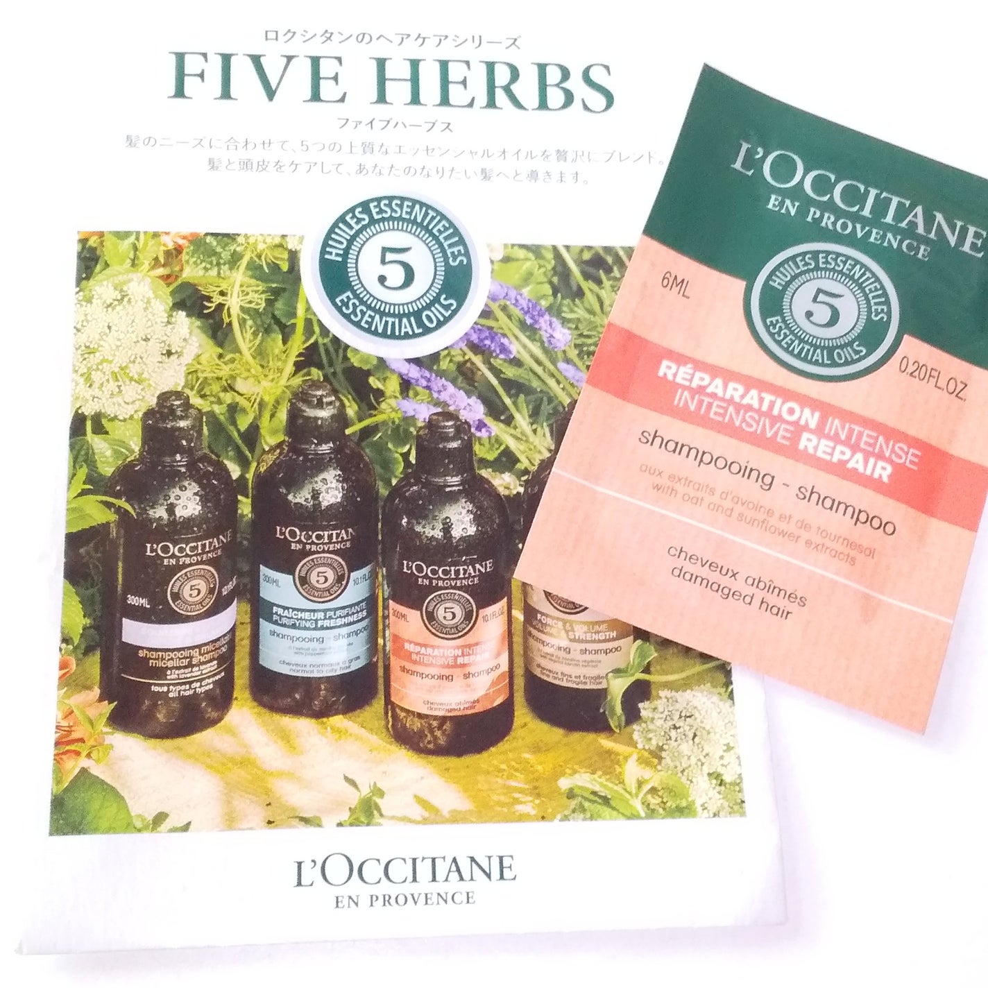 ファイブハーブスリペアリングシャンプー/コンディショナー/L'OCCITANE/シャンプー・コンディショナーを使ったクチコミ(1枚目)