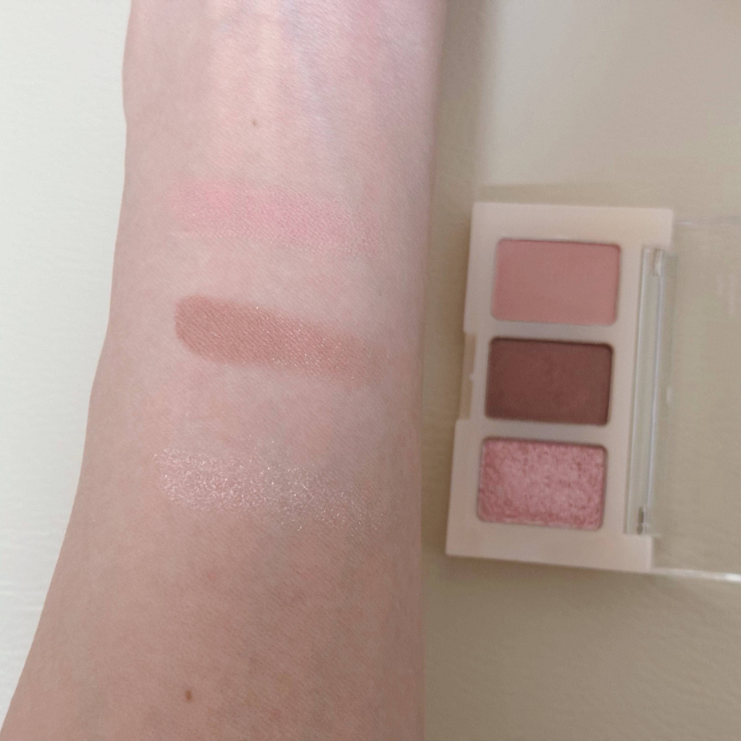 トリプルアイパレット/hana by hince/アイシャドウパレットを使ったクチコミ（2枚目）