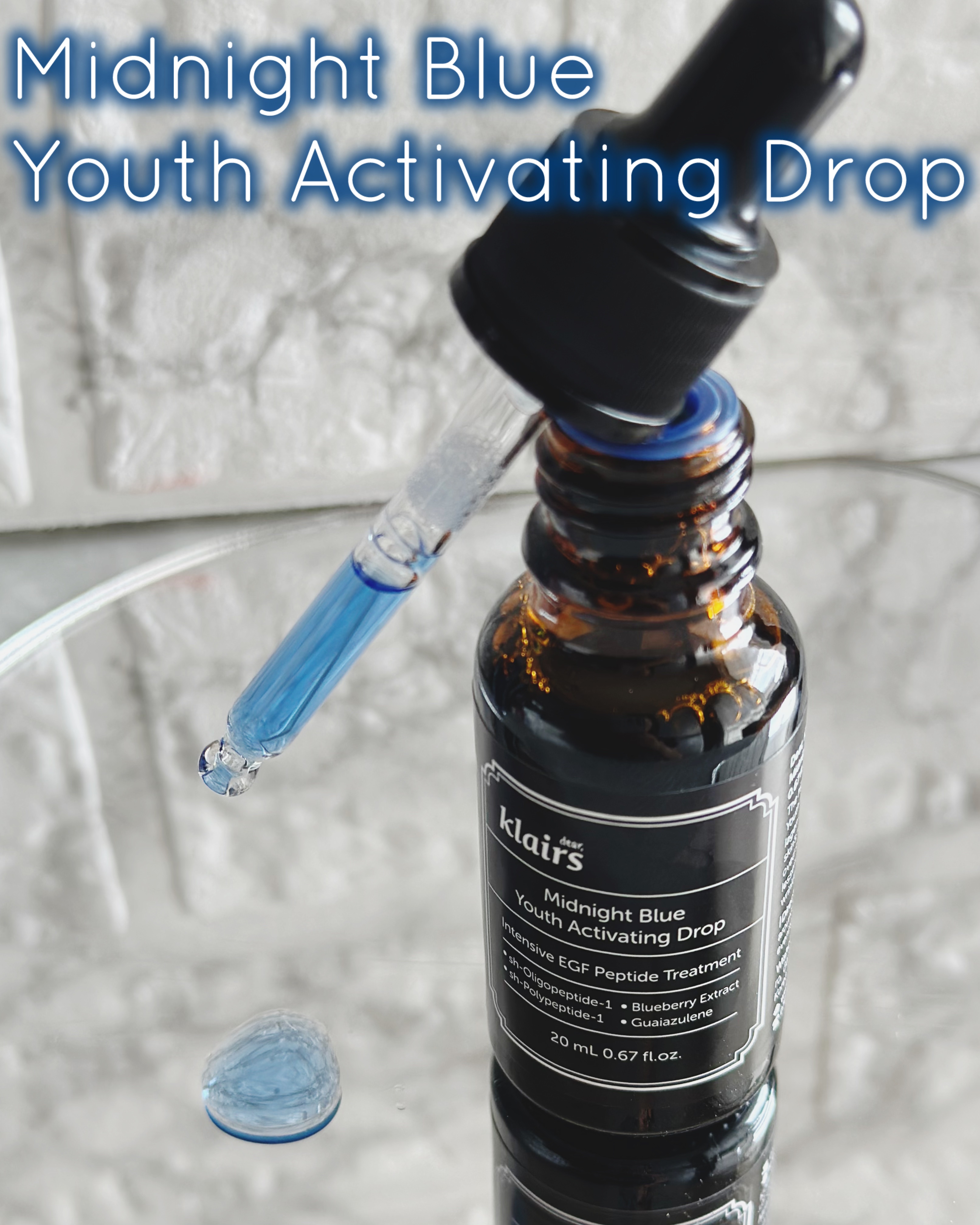 ミッドナイトブルーユースアクティベーティングドロップ(20ml)/Klairs/美容液を使ったクチコミ（3枚目）