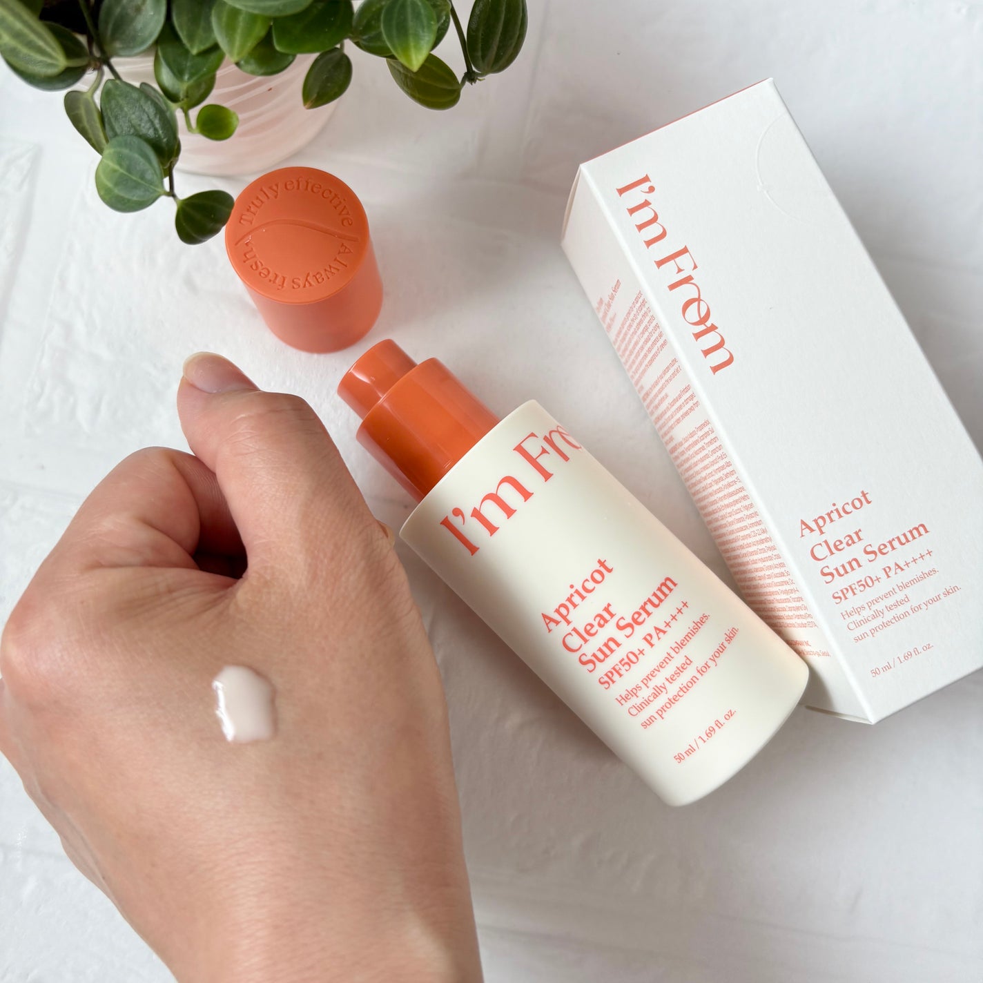 アプリコットクリアサンセラム/I'm from/日焼け止めローションを使ったクチコミ(3枚目)