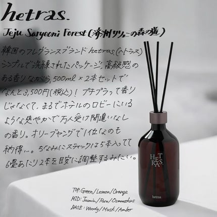 プレミアムディフューザー/hetras/ルームフレグランスを使ったクチコミ(1枚目)
