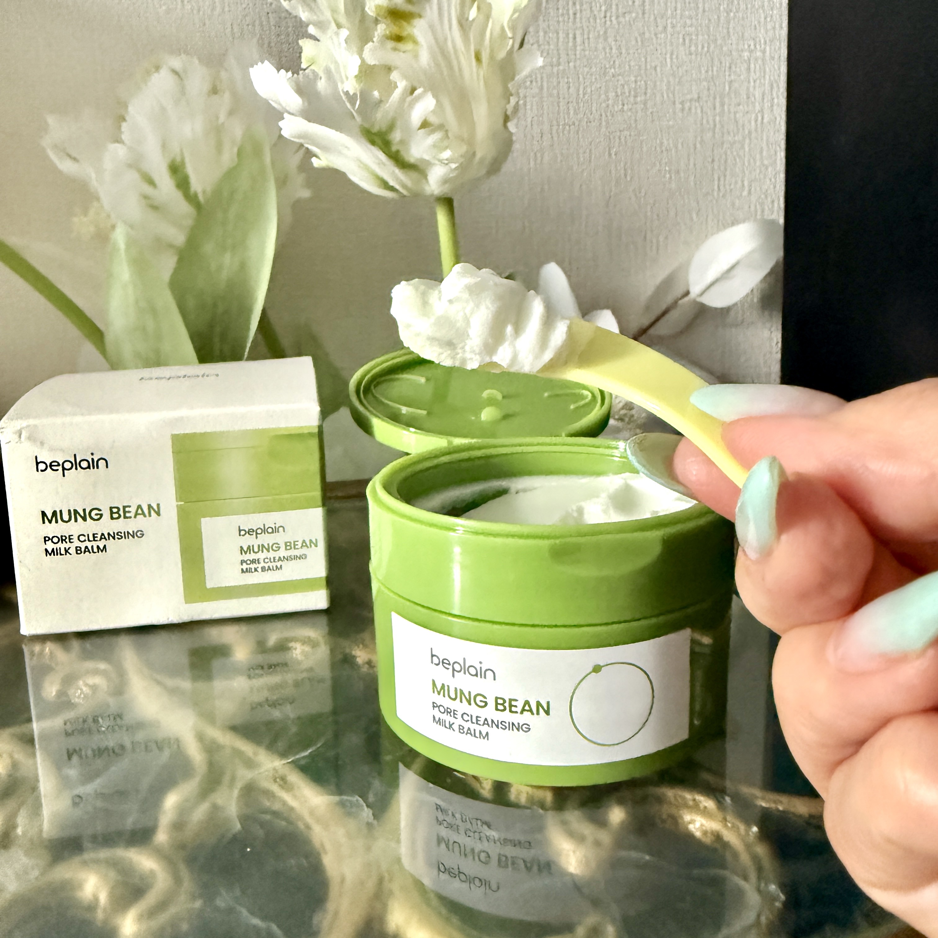 緑豆毛穴クレンジングミルクバーム/beplain/クレンジングバームを使ったクチコミ（2枚目）