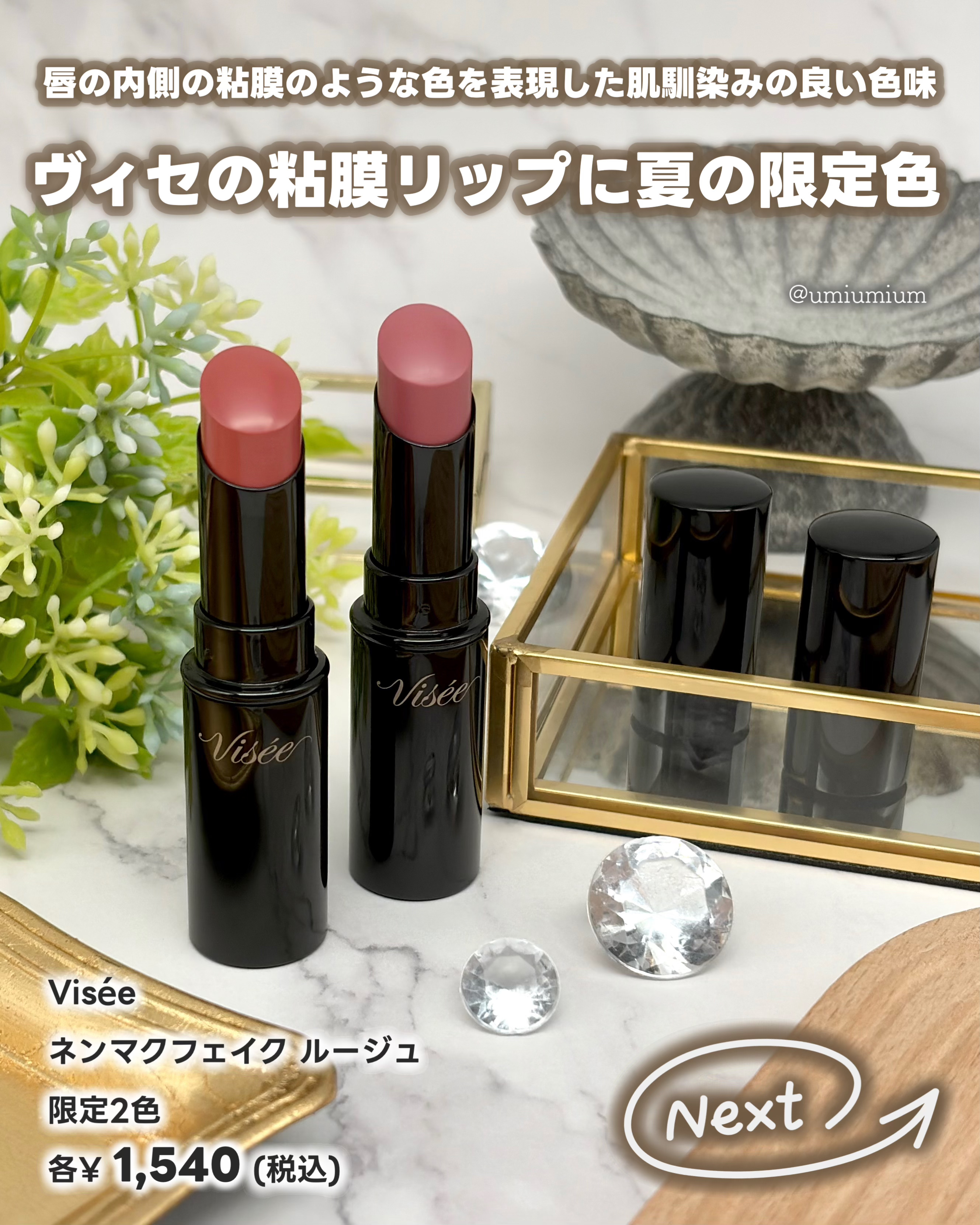 ネンマクフェイク ルージュ/Visée/口紅を使ったクチコミ（2枚目）