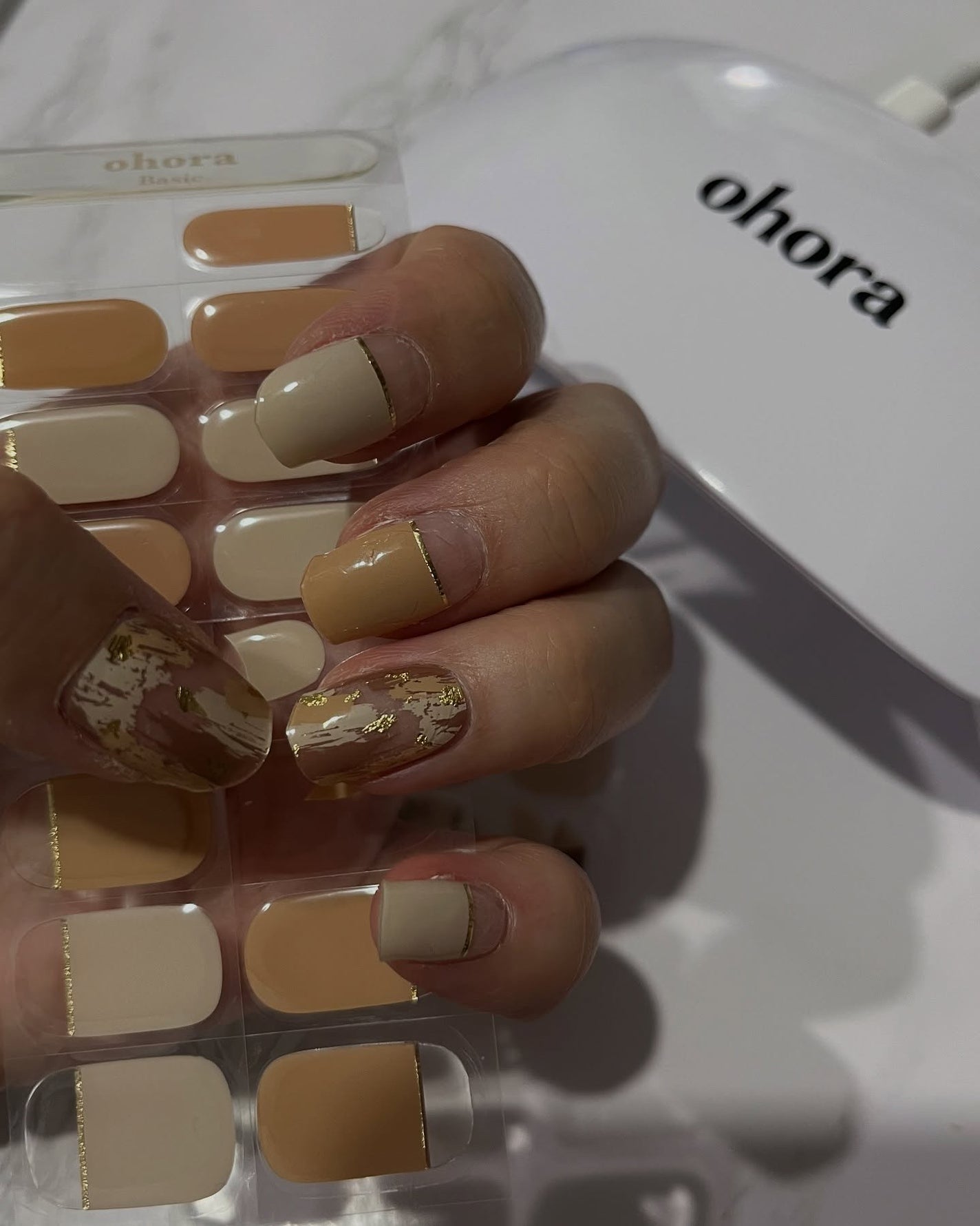 セミキュアジェルネイル(ハンド)/ohora/ネイルシールを使ったクチコミ(6枚目)