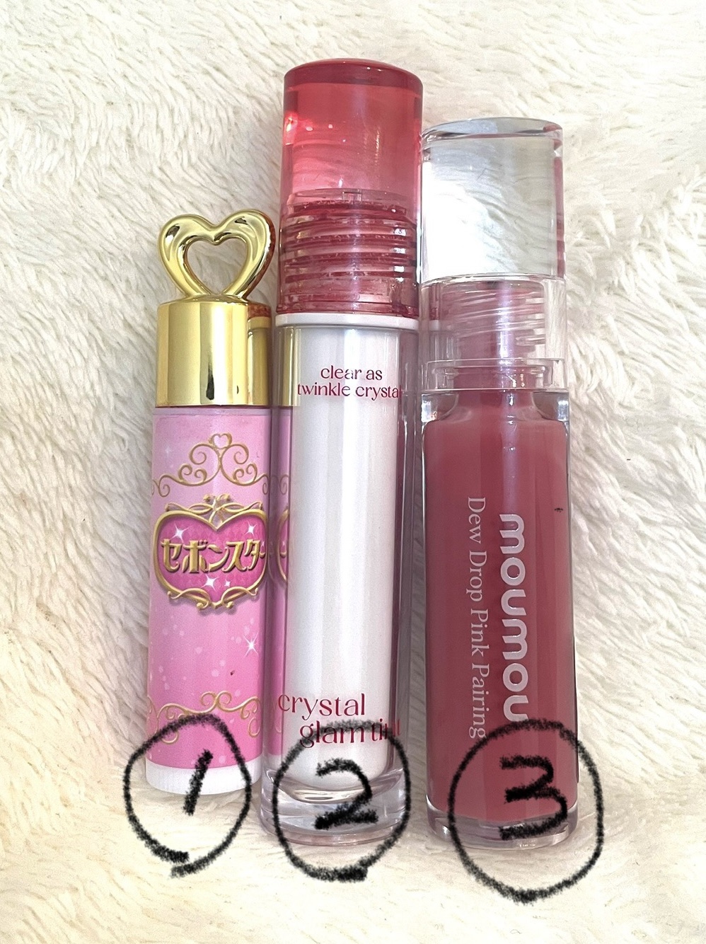 クリスタル グラム ティント 100 ピュアピーチ(PURE PEACH)(日本限定)/CLIO/リップティントを使ったクチコミ（2枚目）